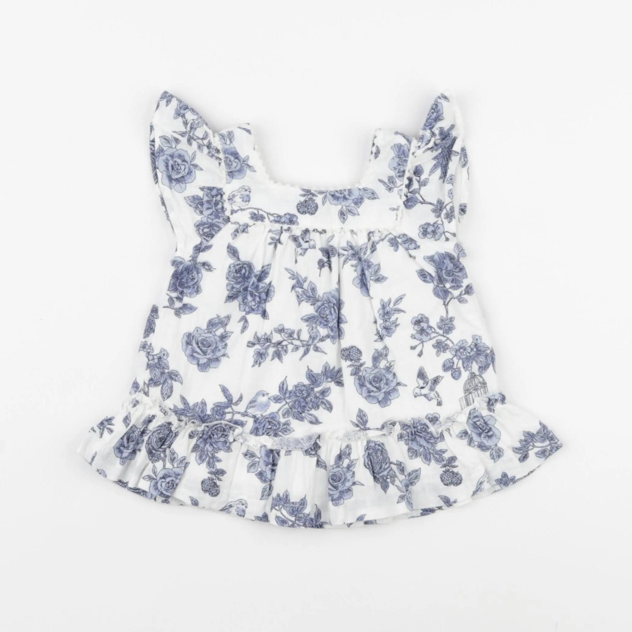 Vertbaudet - robe bleu, blanc - 3 mois