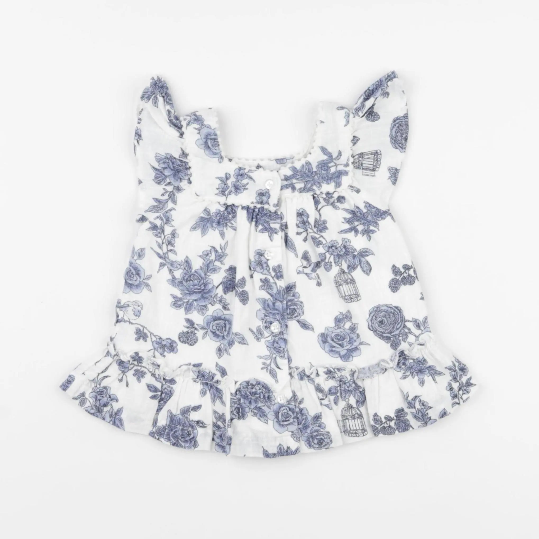 Vertbaudet - robe bleu, blanc - 3 mois