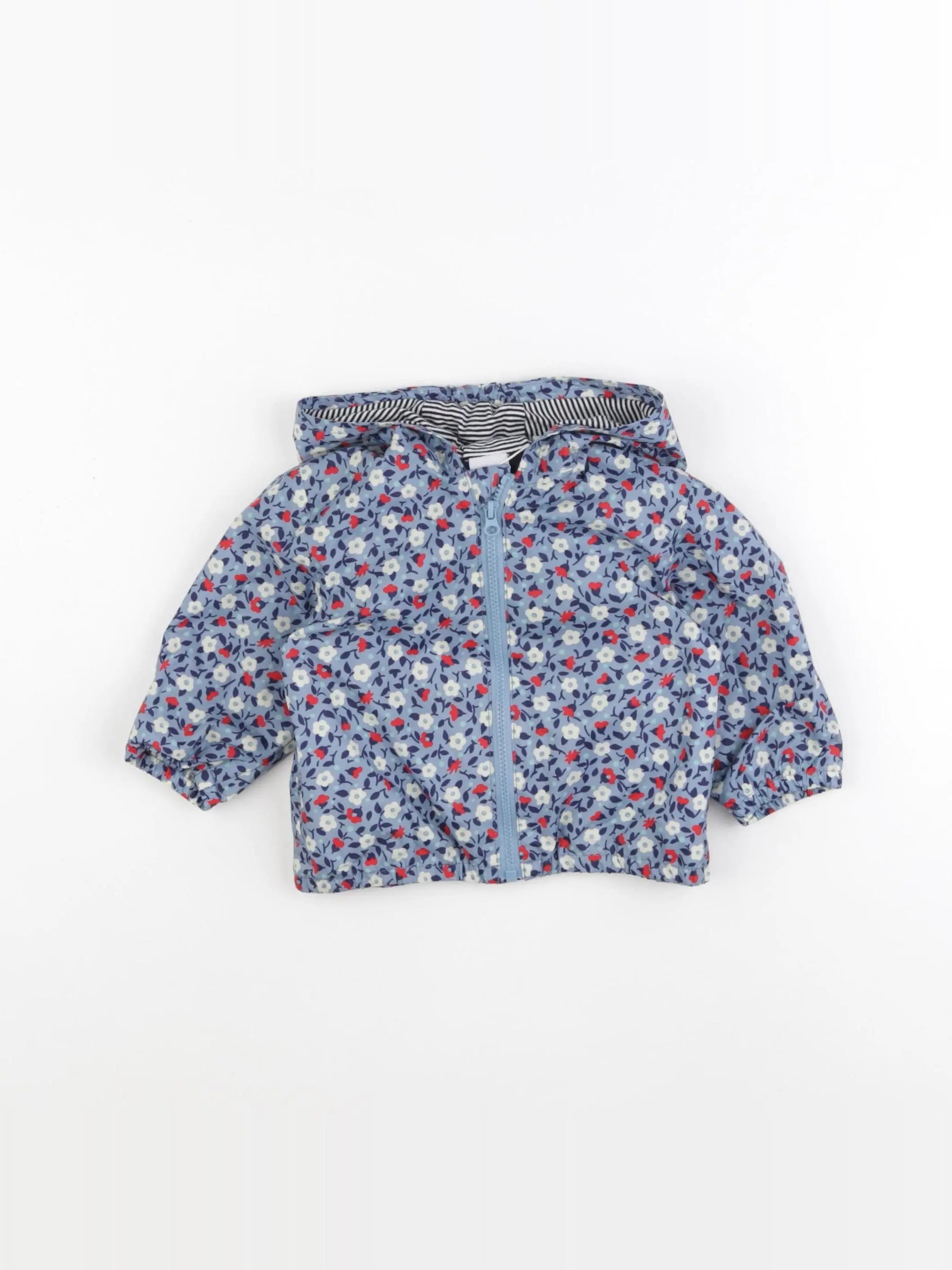 Petit Bateau - coupe-vent bleu - 6 mois