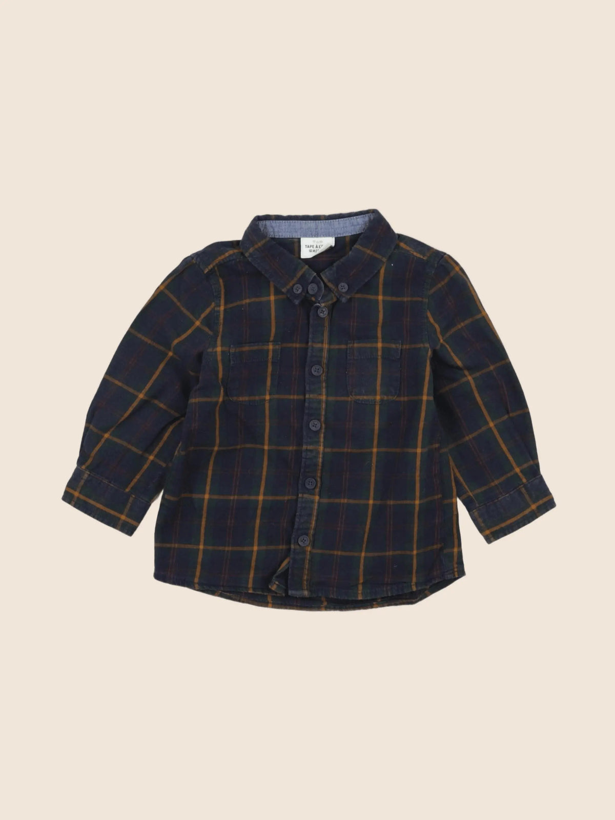 Tape à l'oeil - chemise bleu, vert - 18 mois