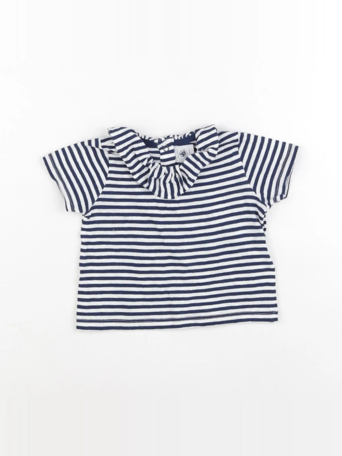 Petit Bateau - tee-shirt bleu - 6 mois