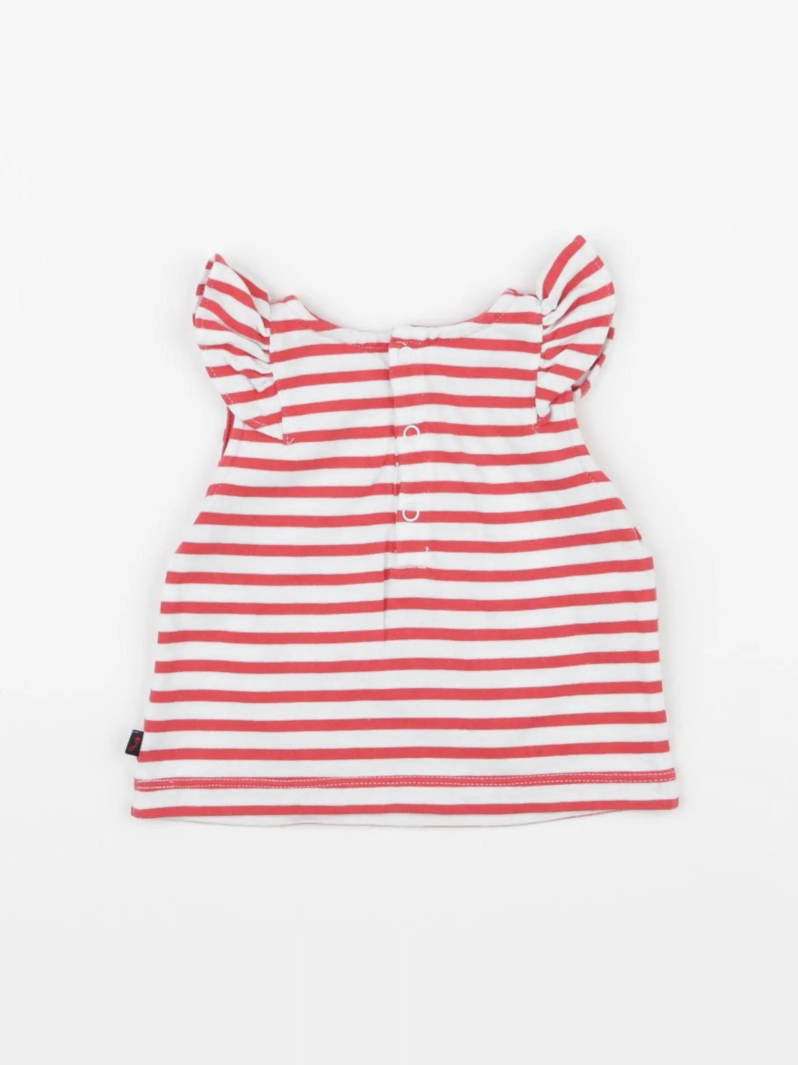 Jacadi - tee-shirt blanc, rouge - 6 mois