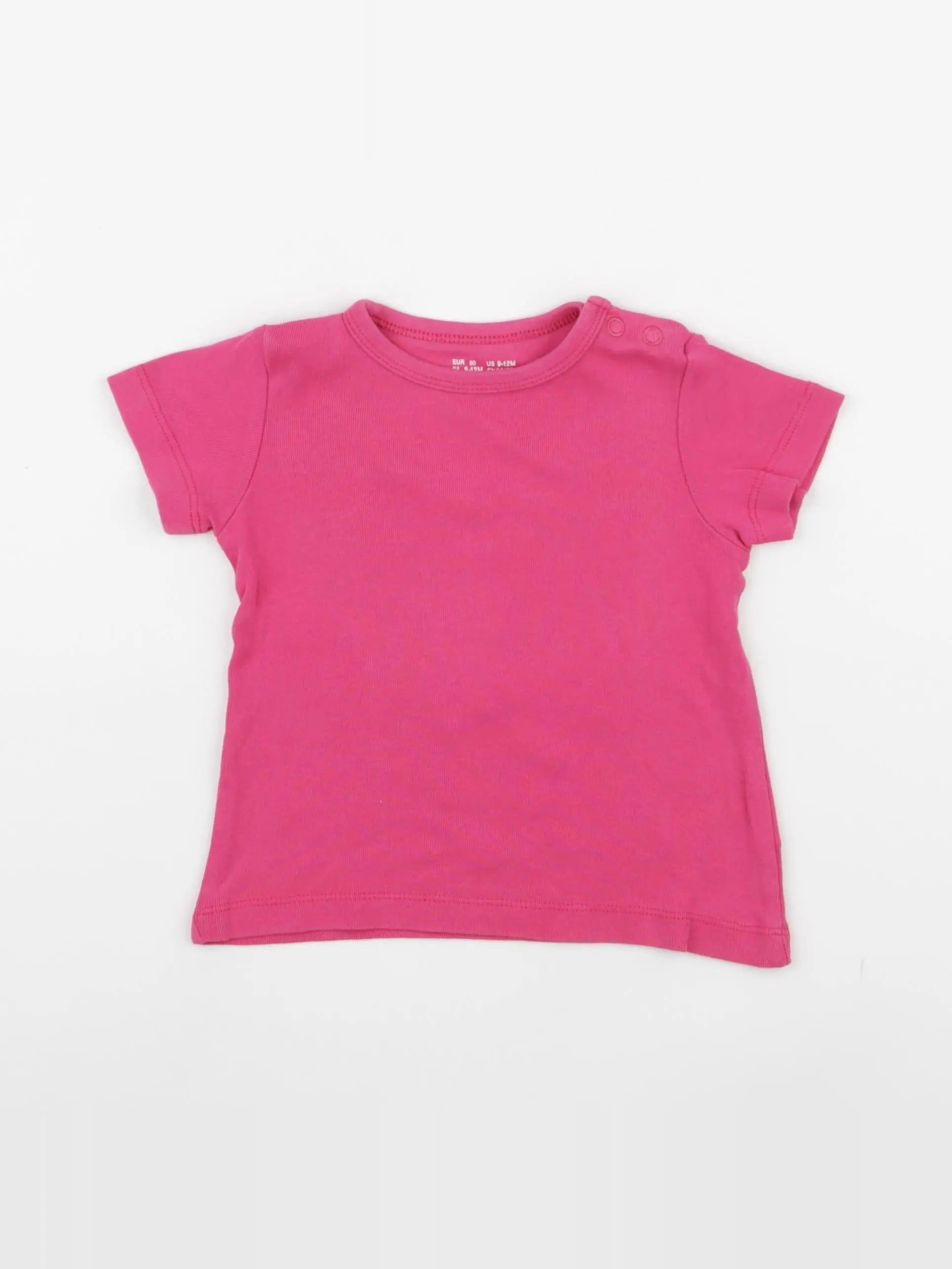 H&M - tee-shirt rose - 9/12 mois