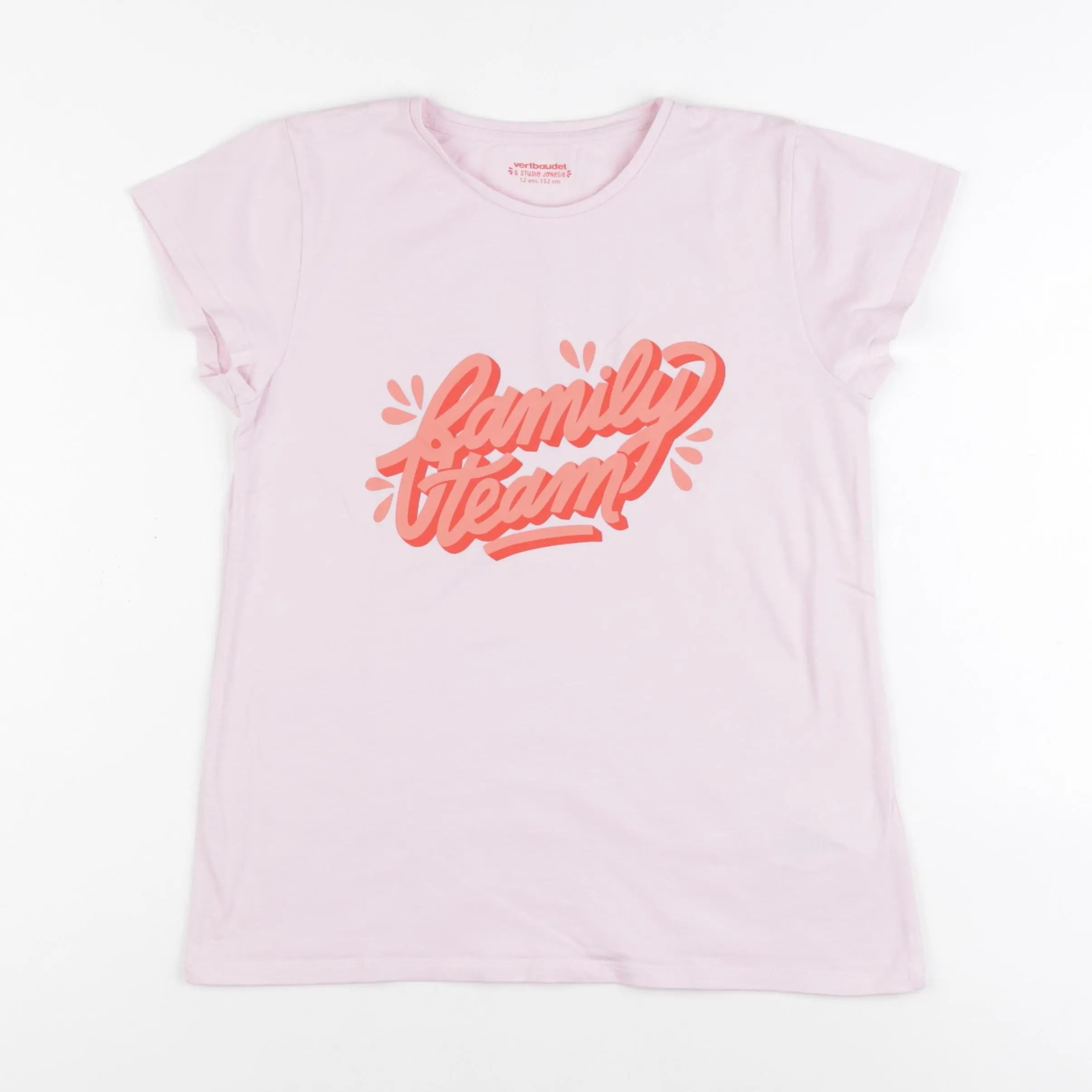 Vertbaudet - tee-shirt rose - 12 ans