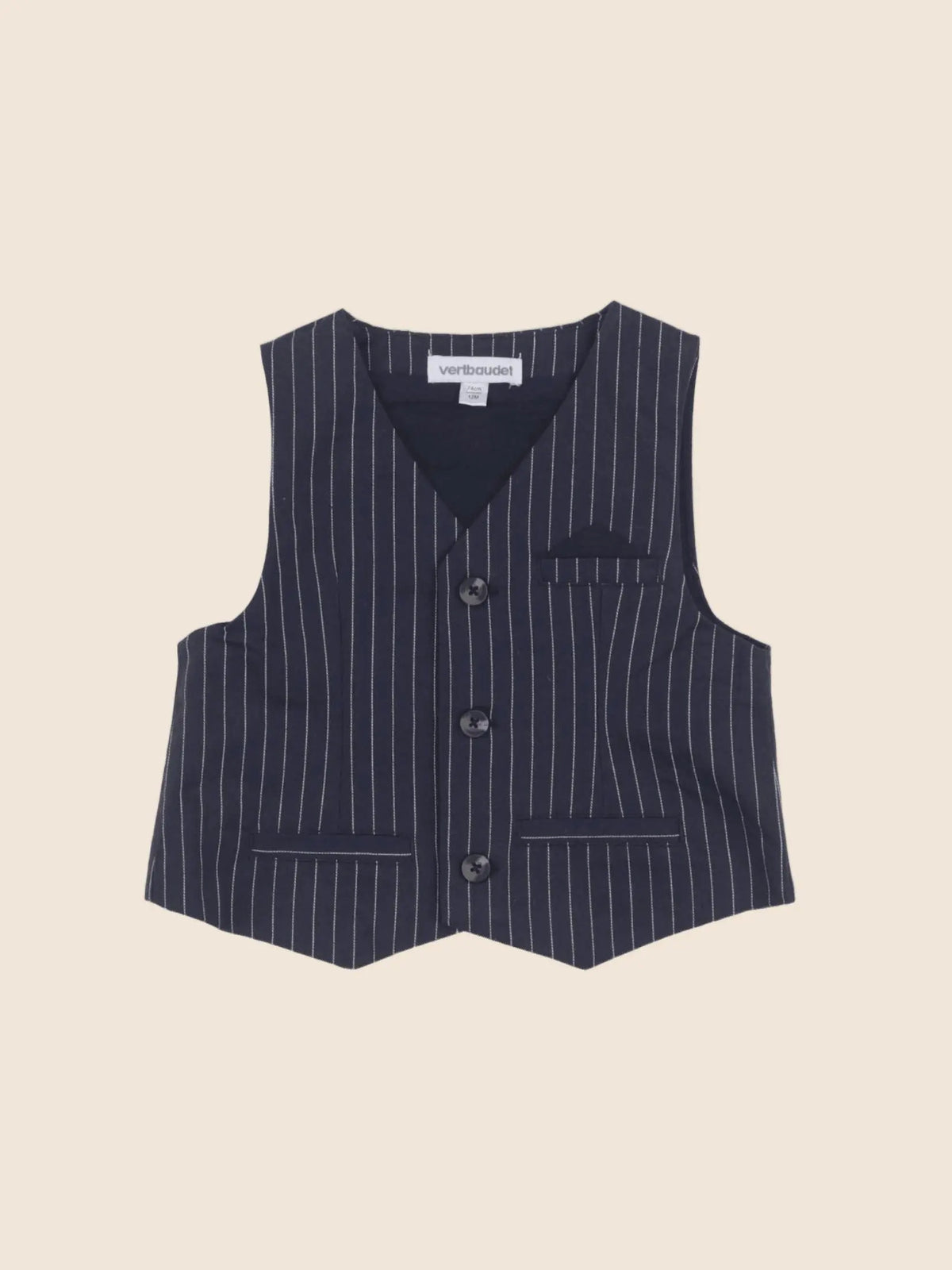Vertbaudet - gilet bleu - 12 mois