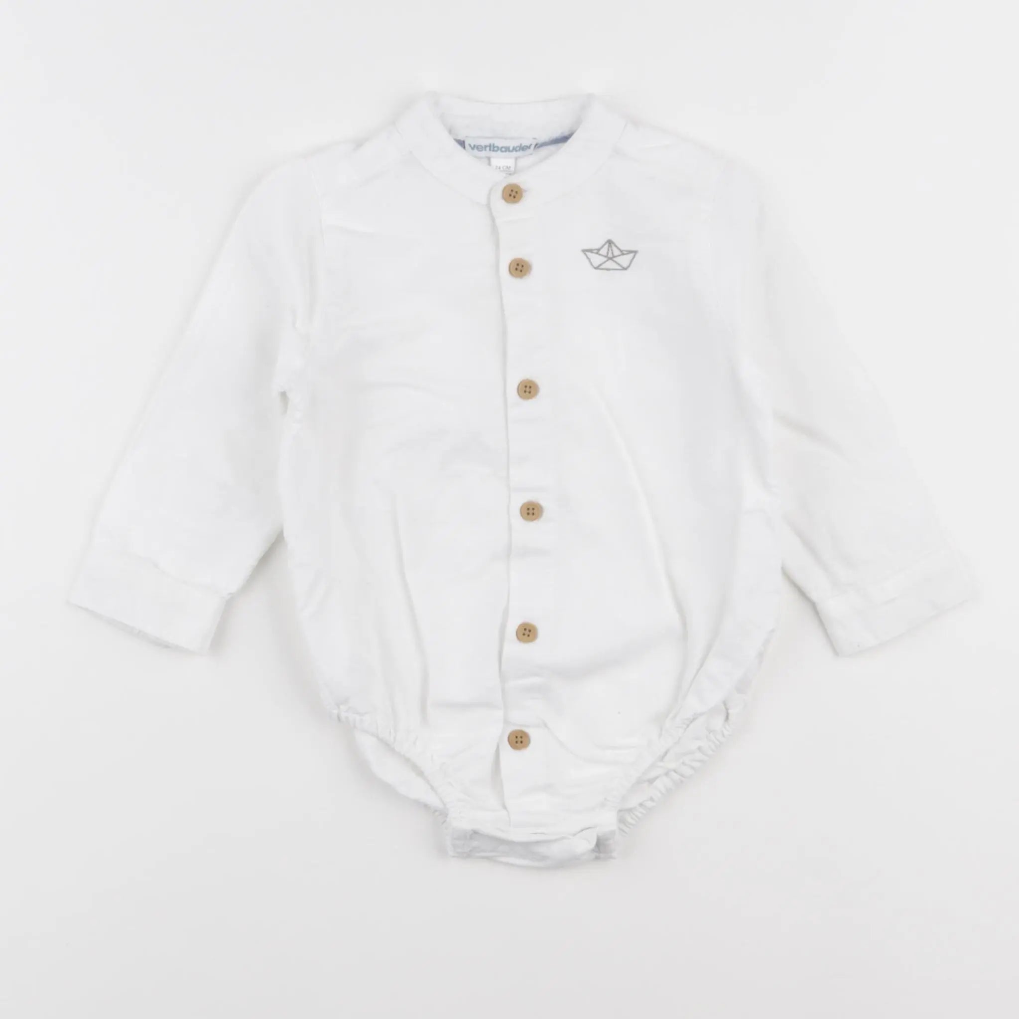 Vertbaudet - combinaison blanc - 12 mois