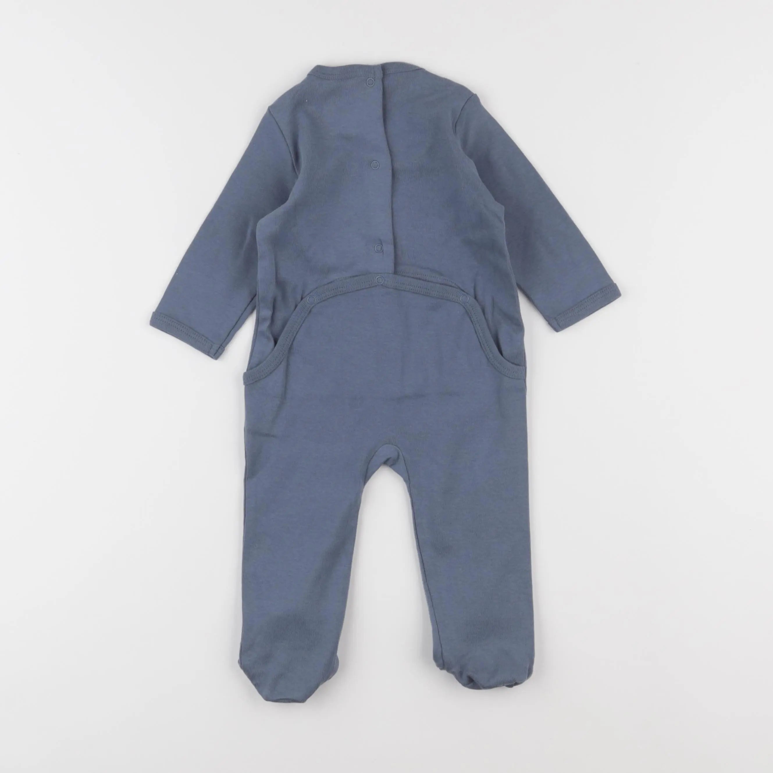 Vertbaudet - pyjama coton bleu - 6 mois