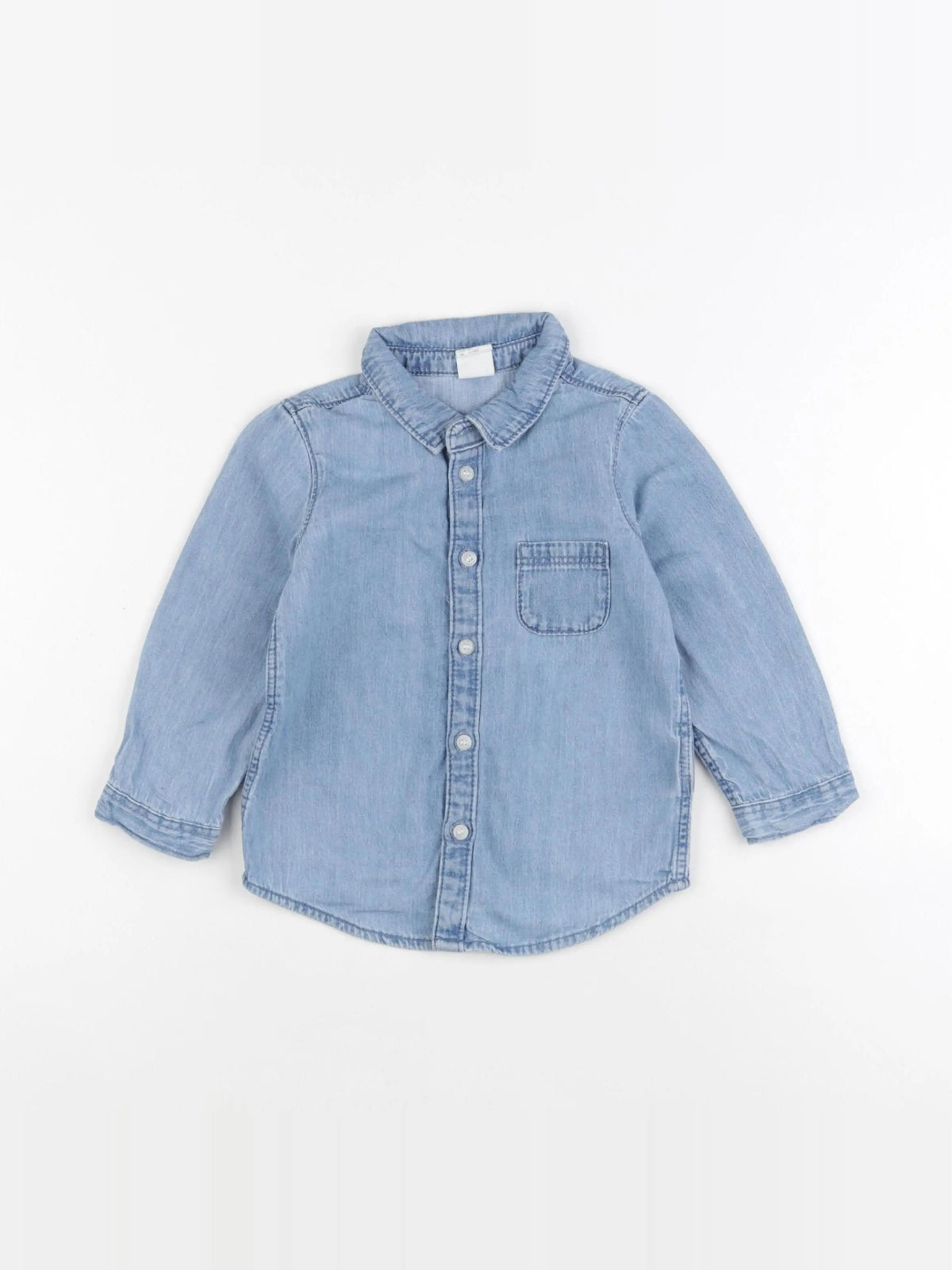 H&M - chemise bleu - 12/18 mois
