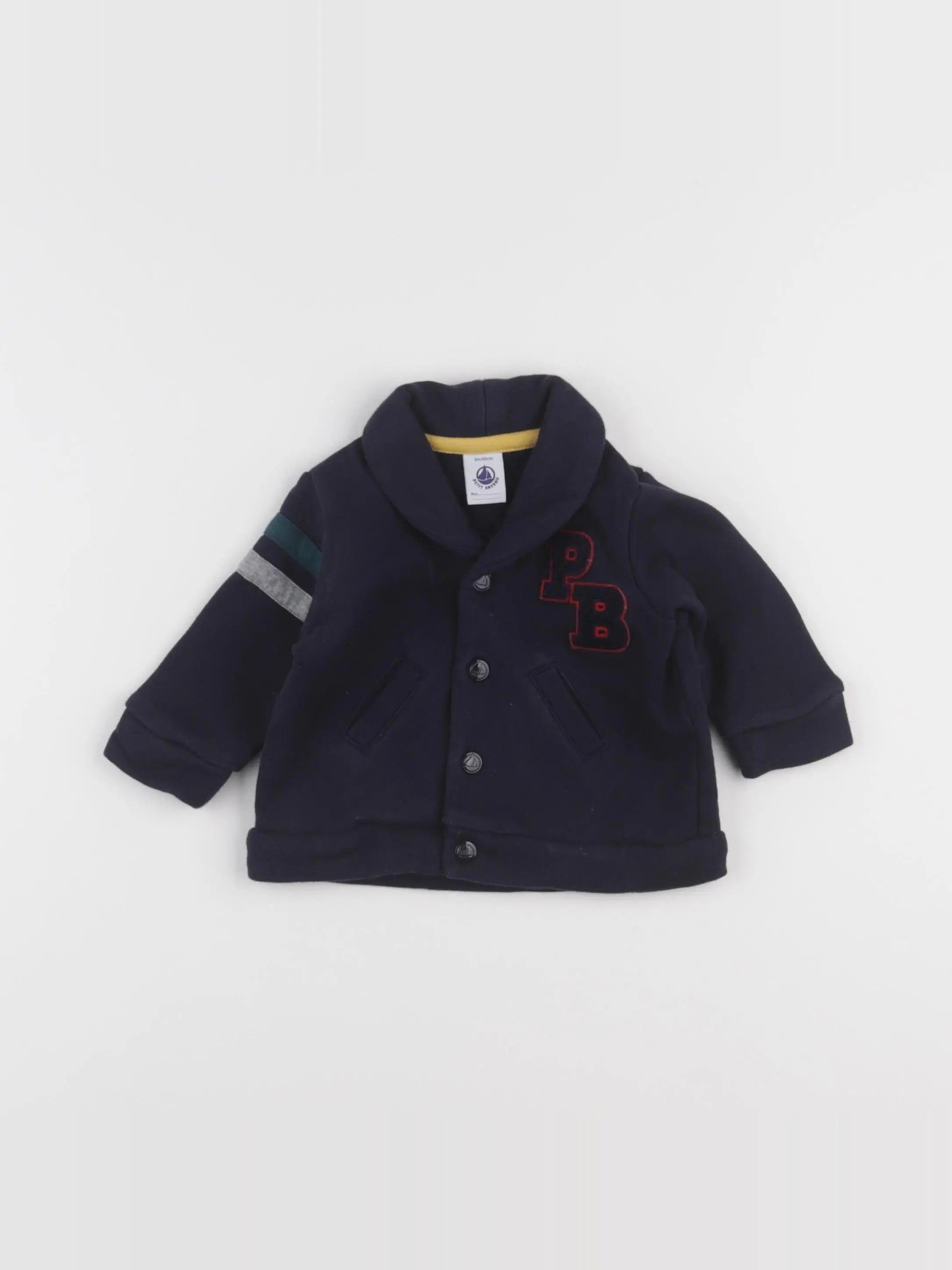 Petit Bateau - veste bleu - 3 mois