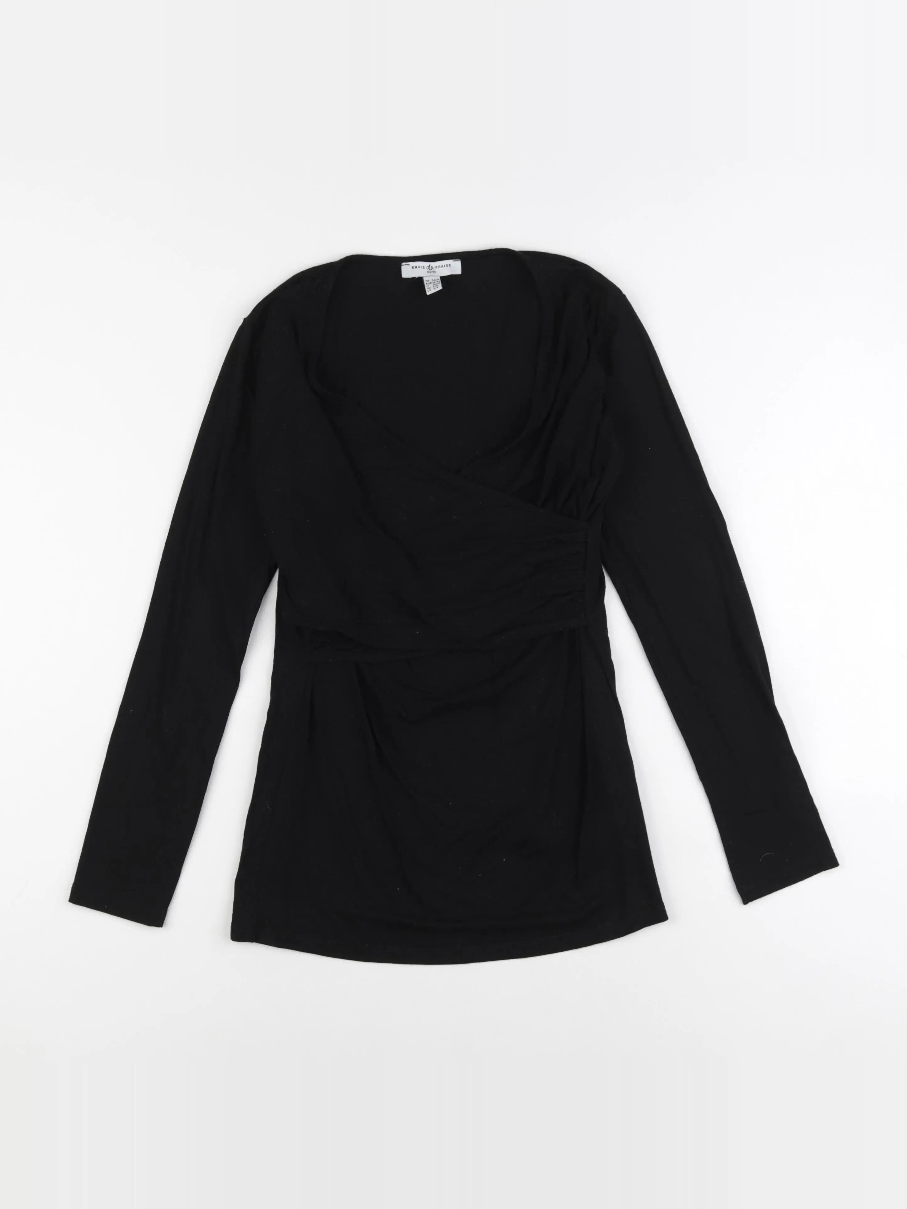 Envie de fraise - tee-shirt grossesse, allaitement noir - 34 à 36