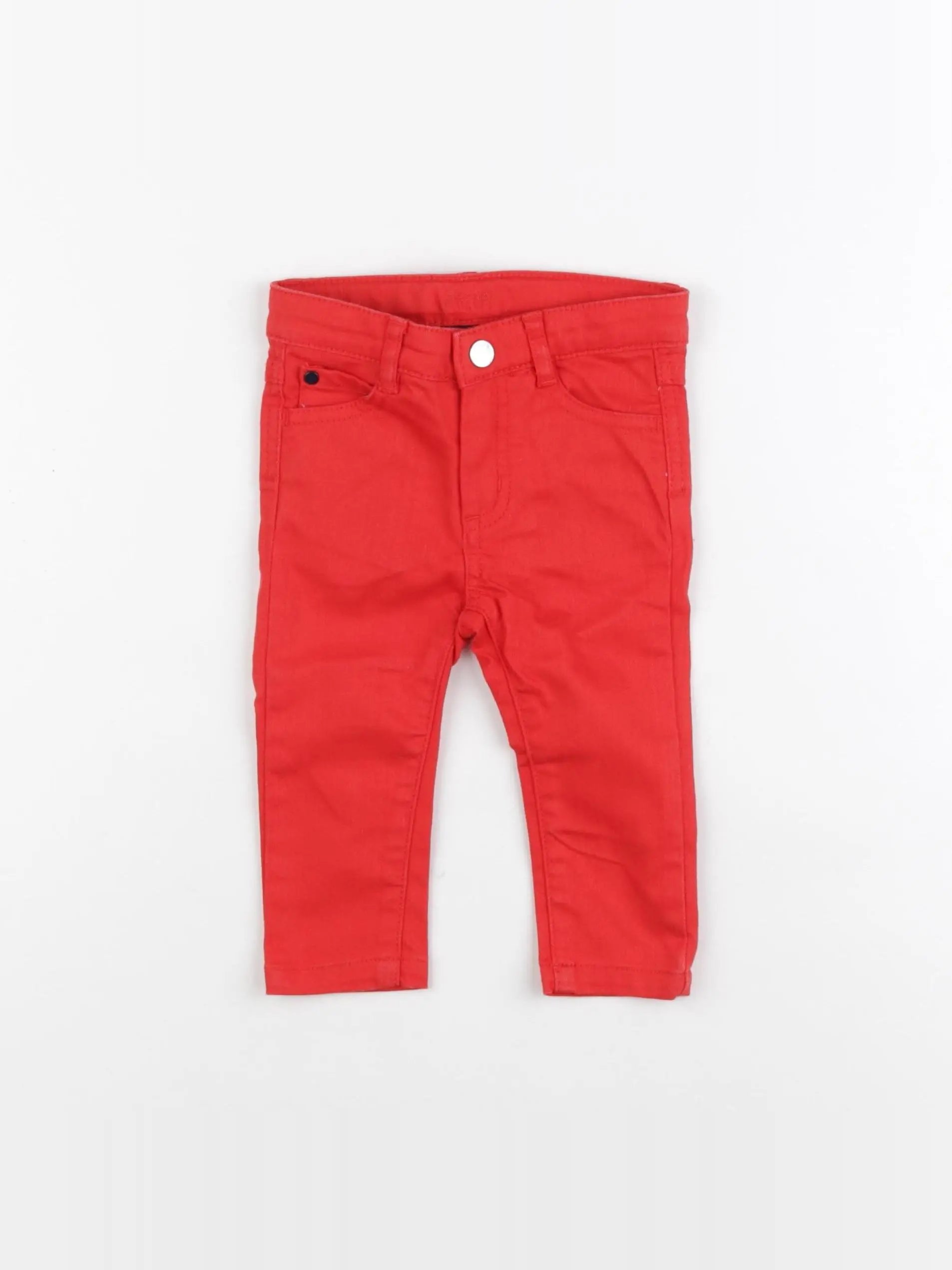 Jacadi - jean rouge - 12 mois