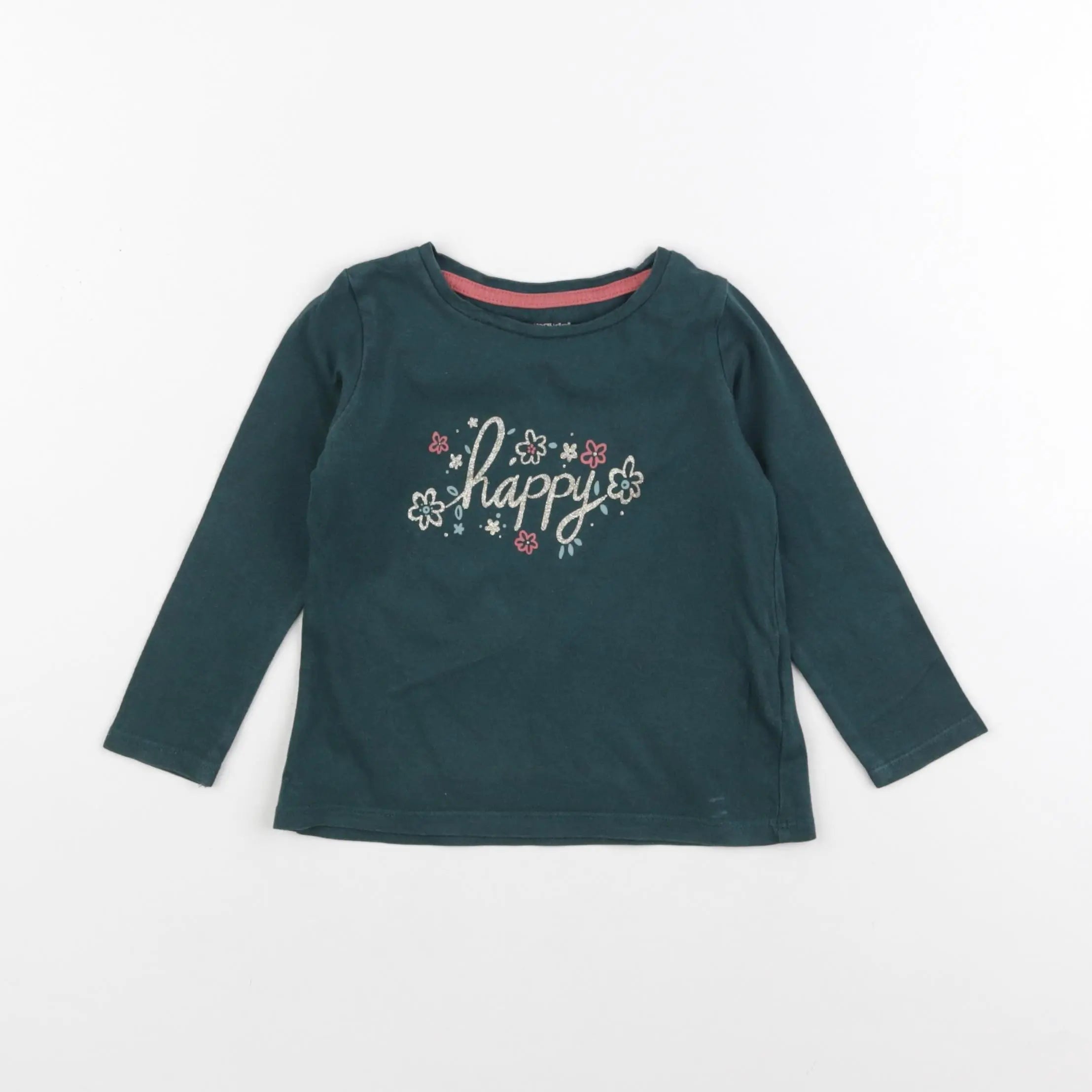 Vertbaudet - tee-shirt vert - 2 ans