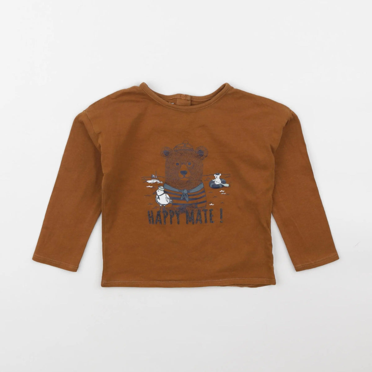 Vertbaudet - tee-shirt marron - 2 ans