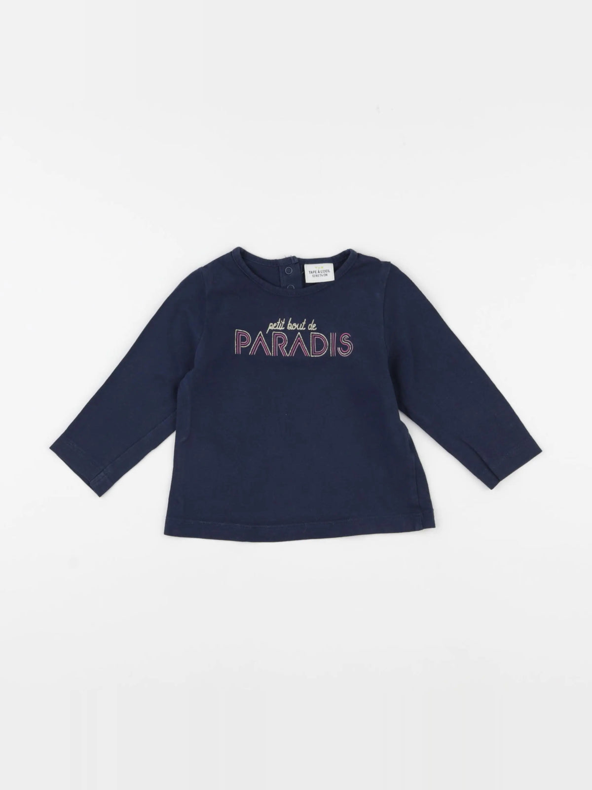 Tape à l'oeil - tee-shirt bleu - 12 mois