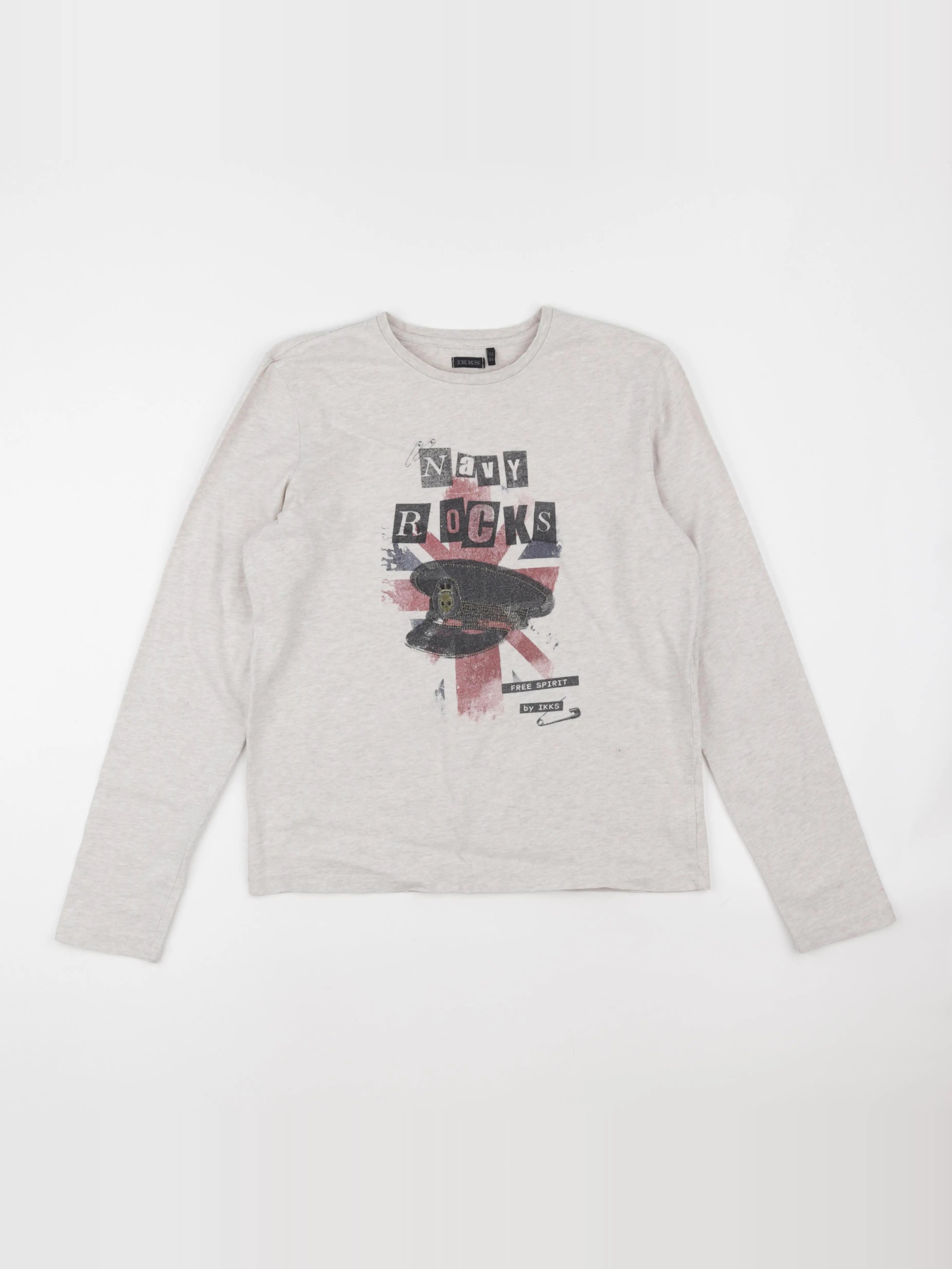 IKKS - tee-shirt beige - 14 ans