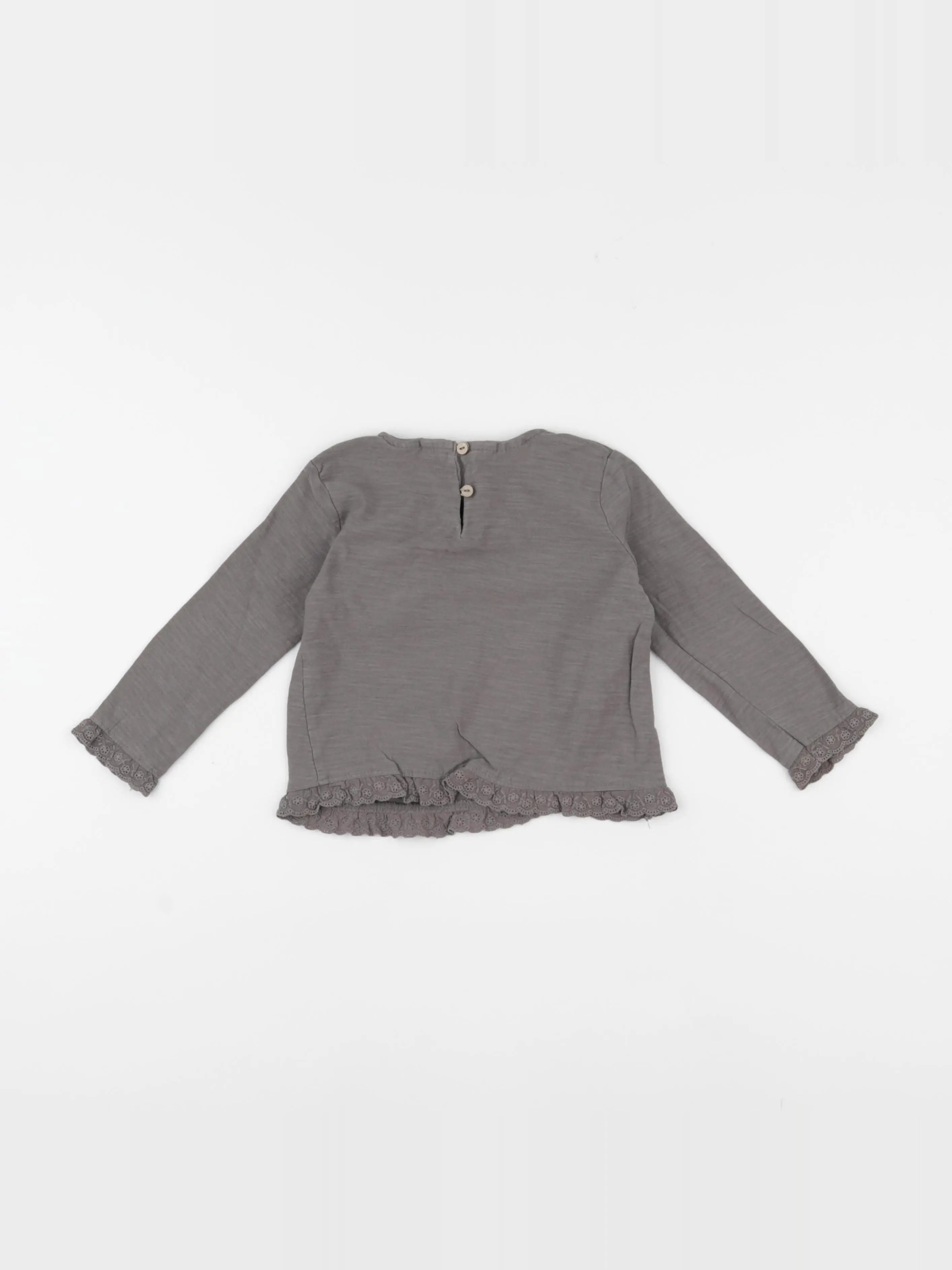 Zara - tee-shirt gris - 12/18 mois
