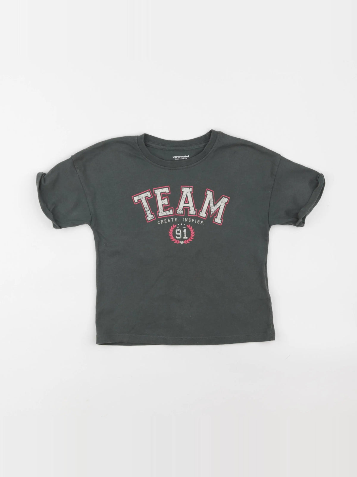 Vertbaudet - tee-shirt vert - 6 ans