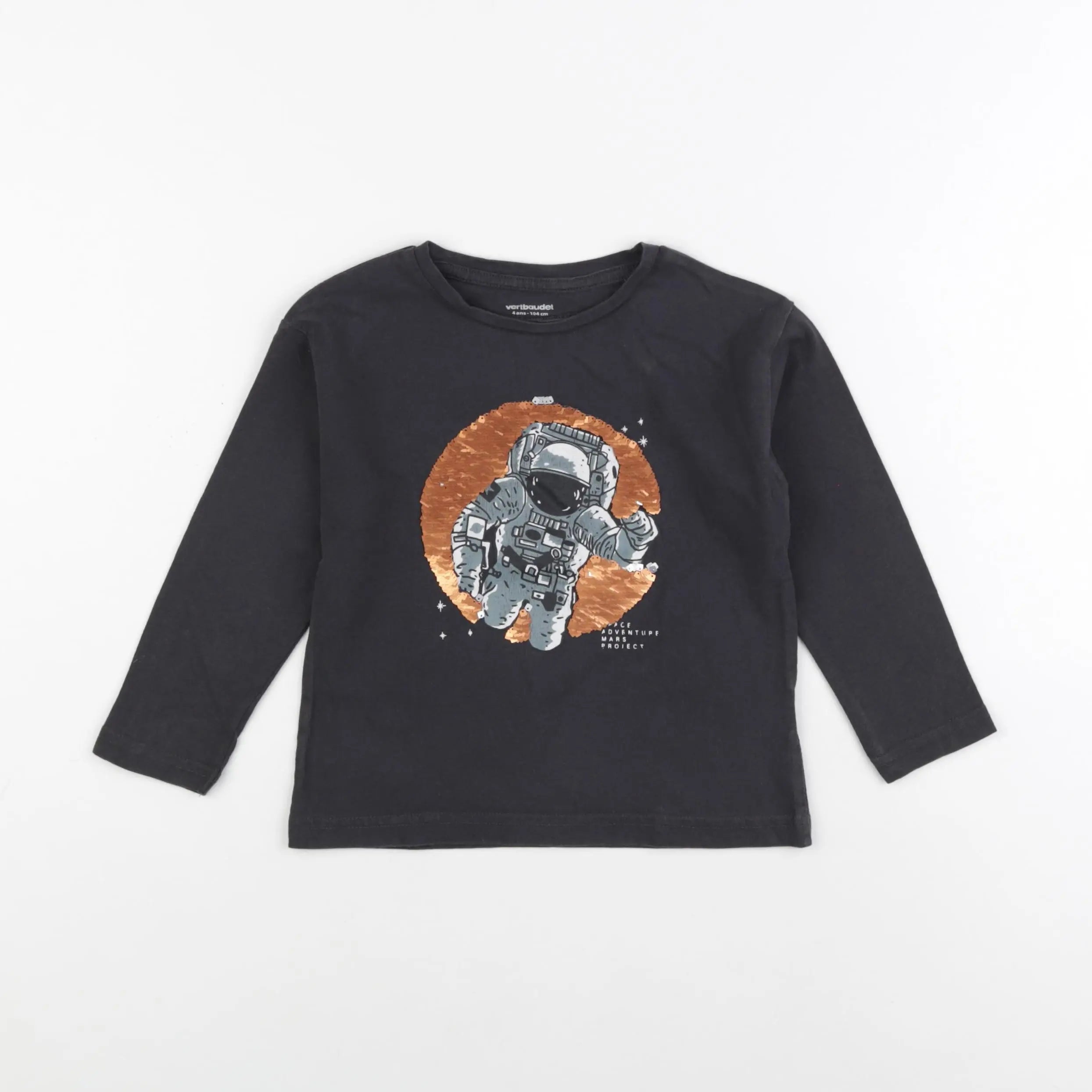 Vertbaudet - tee-shirt gris - 4 ans
