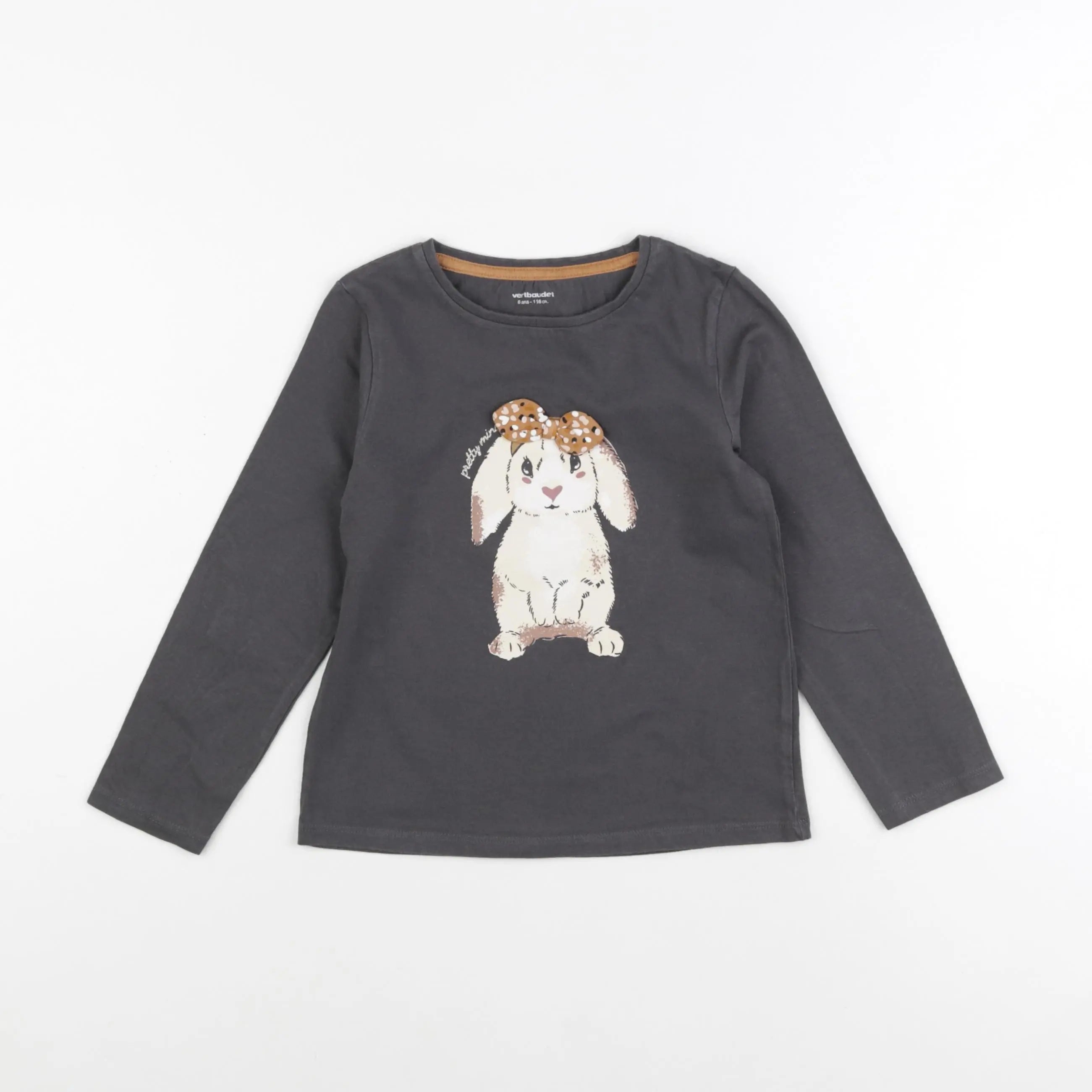 Vertbaudet - tee-shirt gris - 6 ans