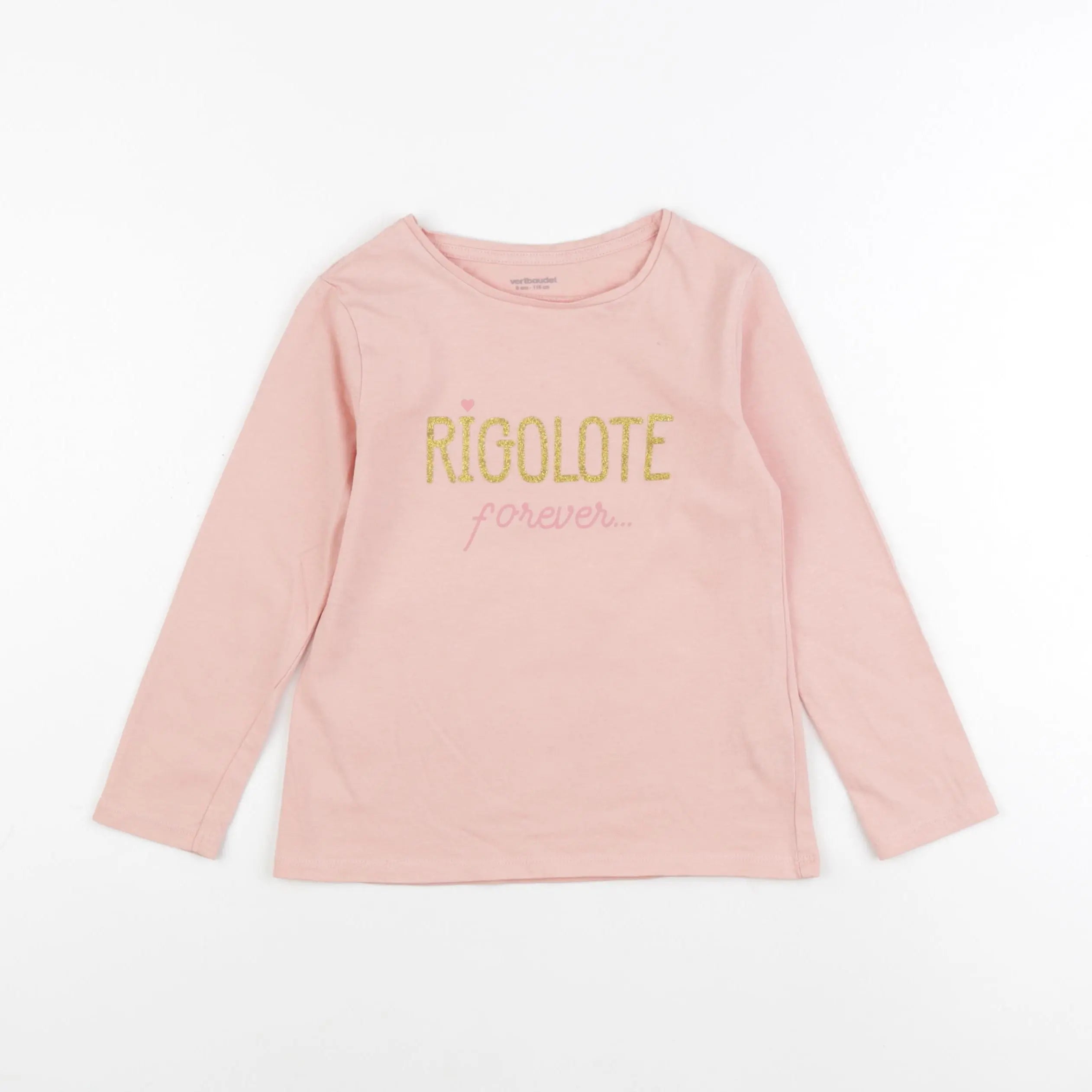 Vertbaudet - tee-shirt rose - 6 ans