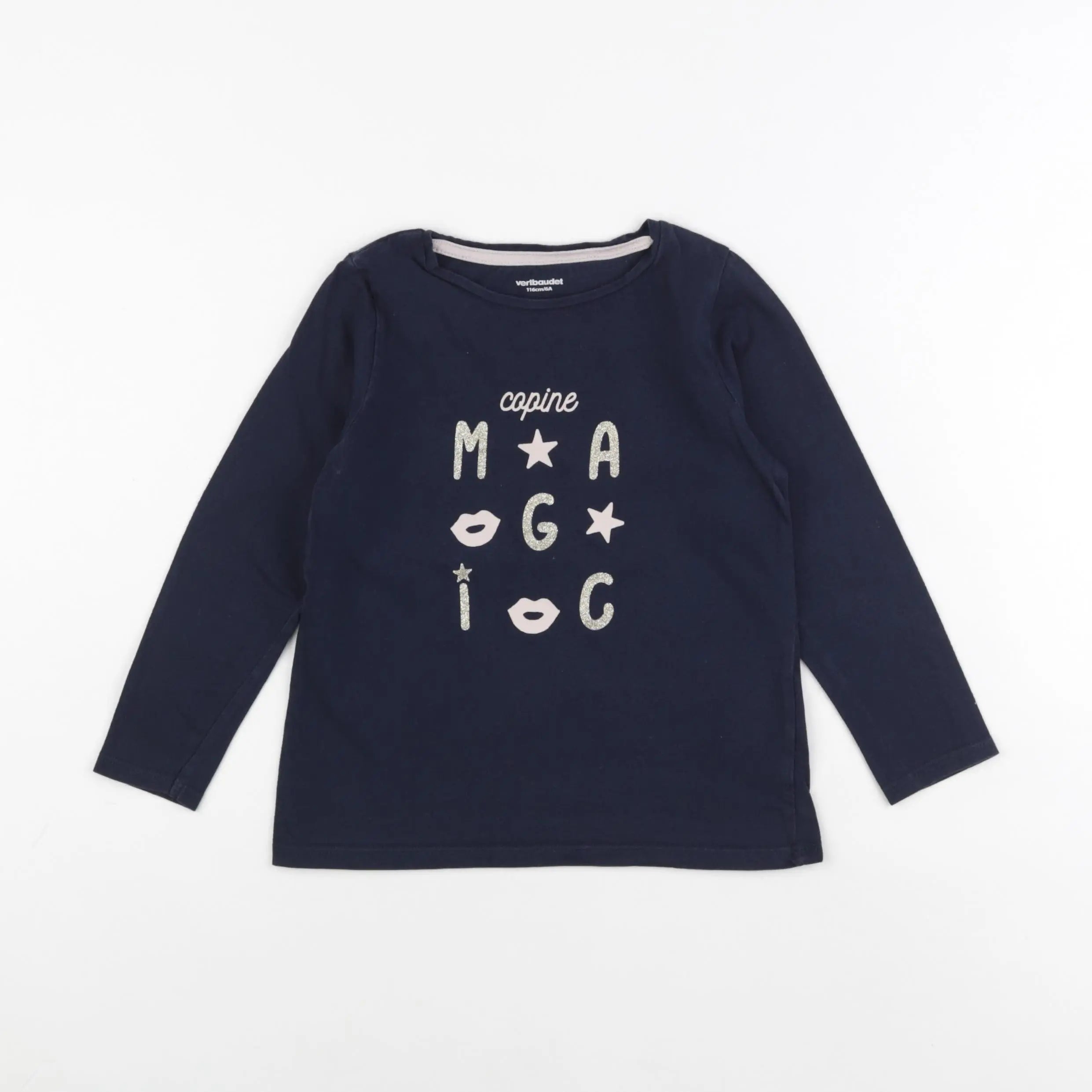 Vertbaudet - tee-shirt bleu - 6 ans