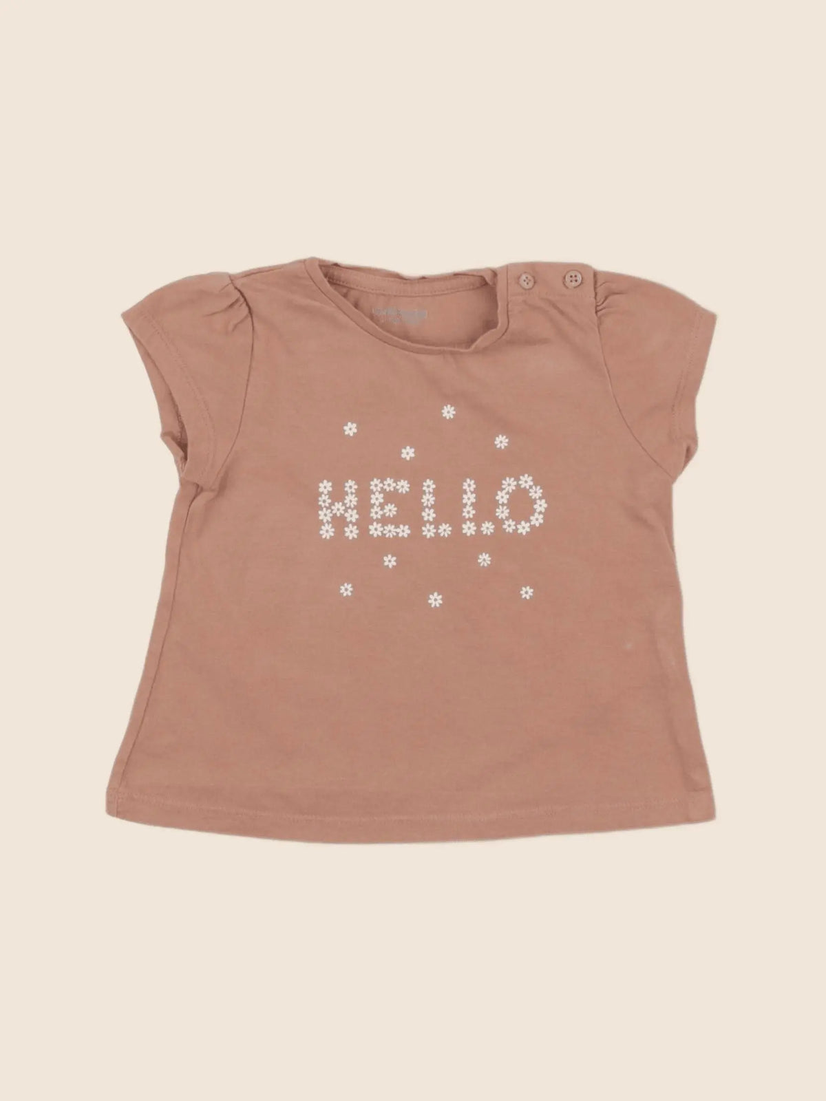 Vertbaudet - tee-shirt marron - 12 mois