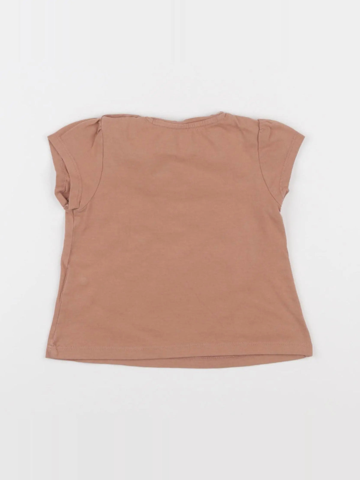 Vertbaudet - tee-shirt marron - 12 mois