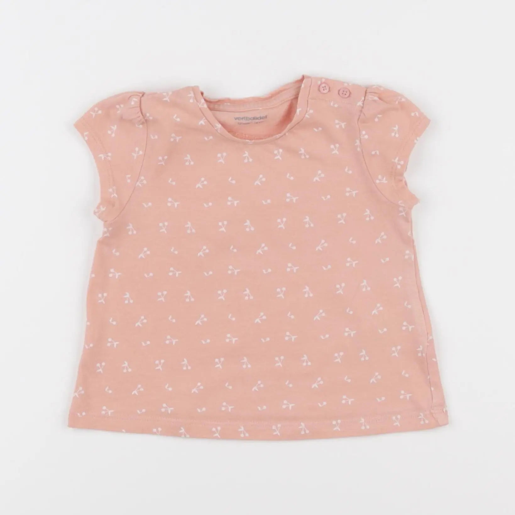 Vertbaudet - tee-shirt rose - 12 mois