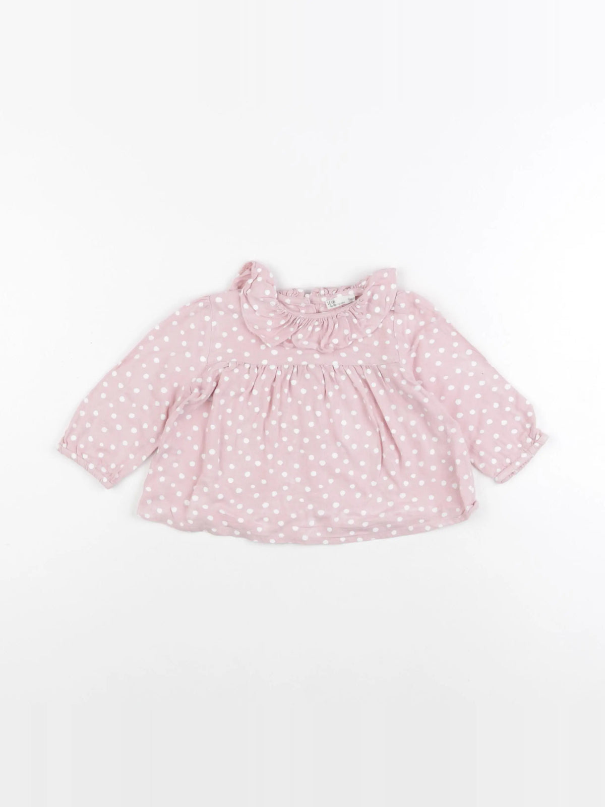 Little Cigogne - blouse rose - 9 mois