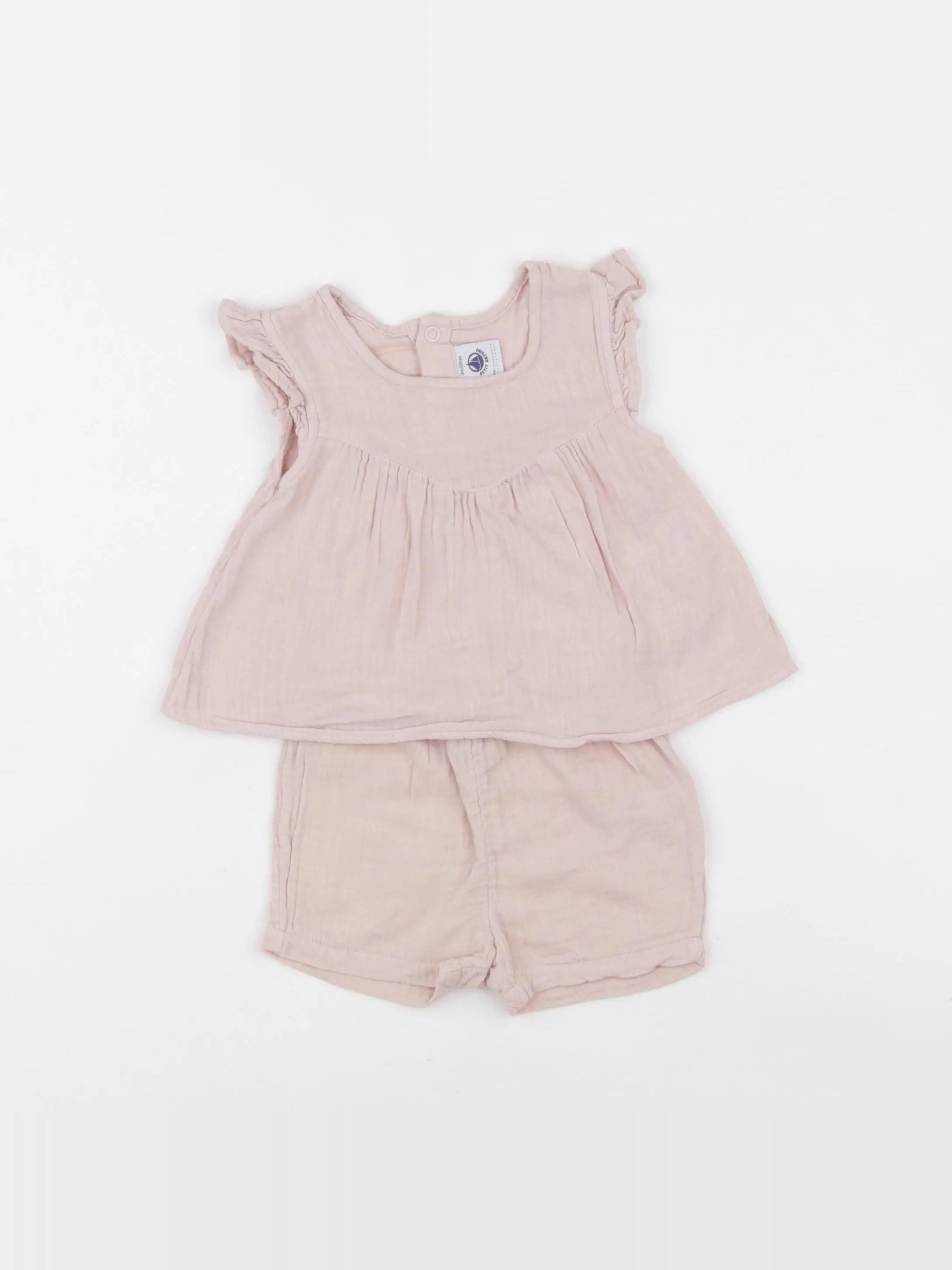 Petit Bateau - ensemble rose - 3 mois
