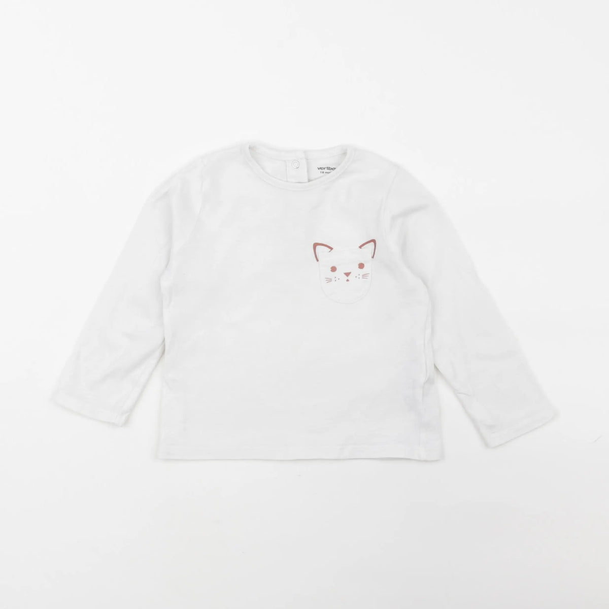 Vertbaudet - tee-shirt blanc - 18 mois