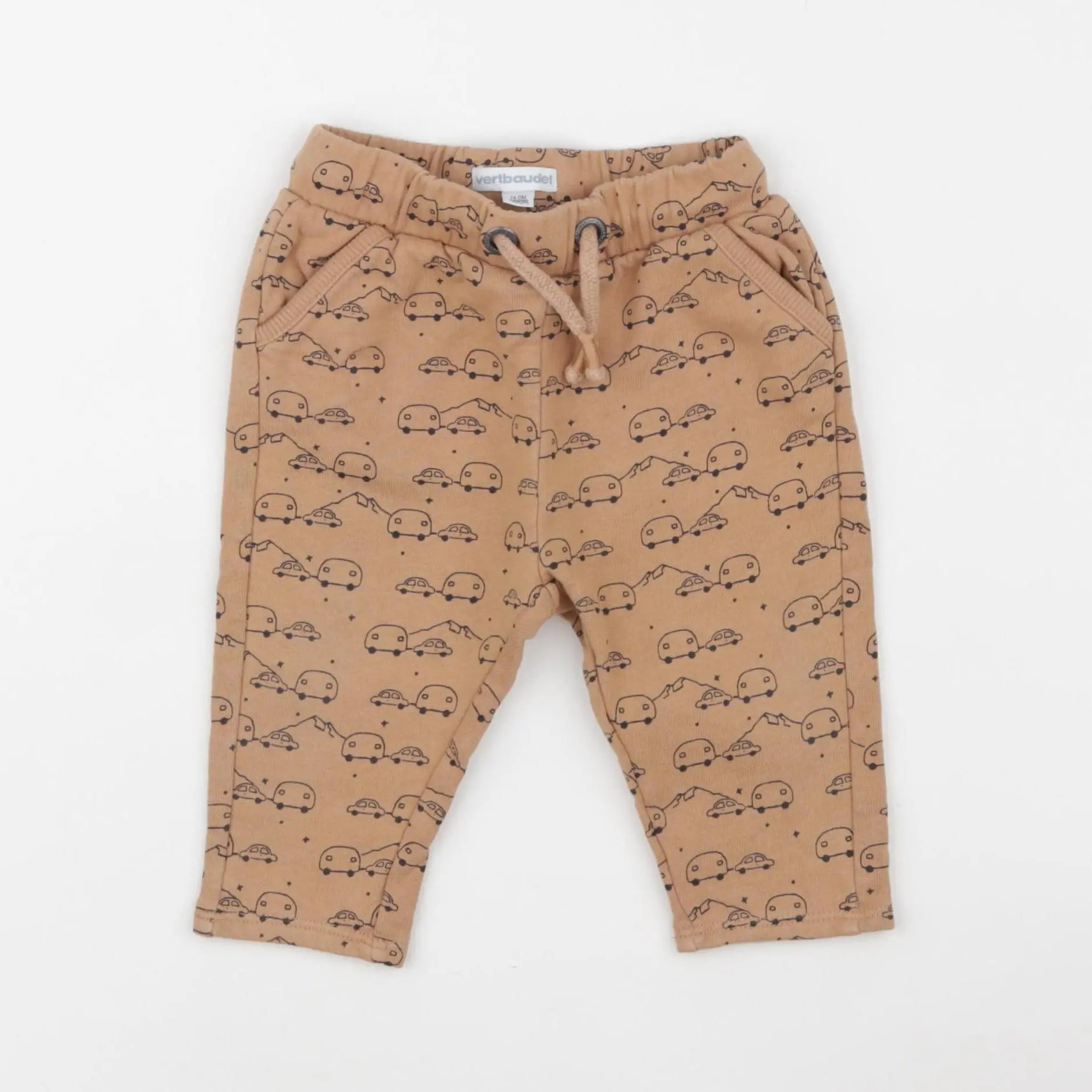 Vertbaudet - pantalon marron - 12 mois