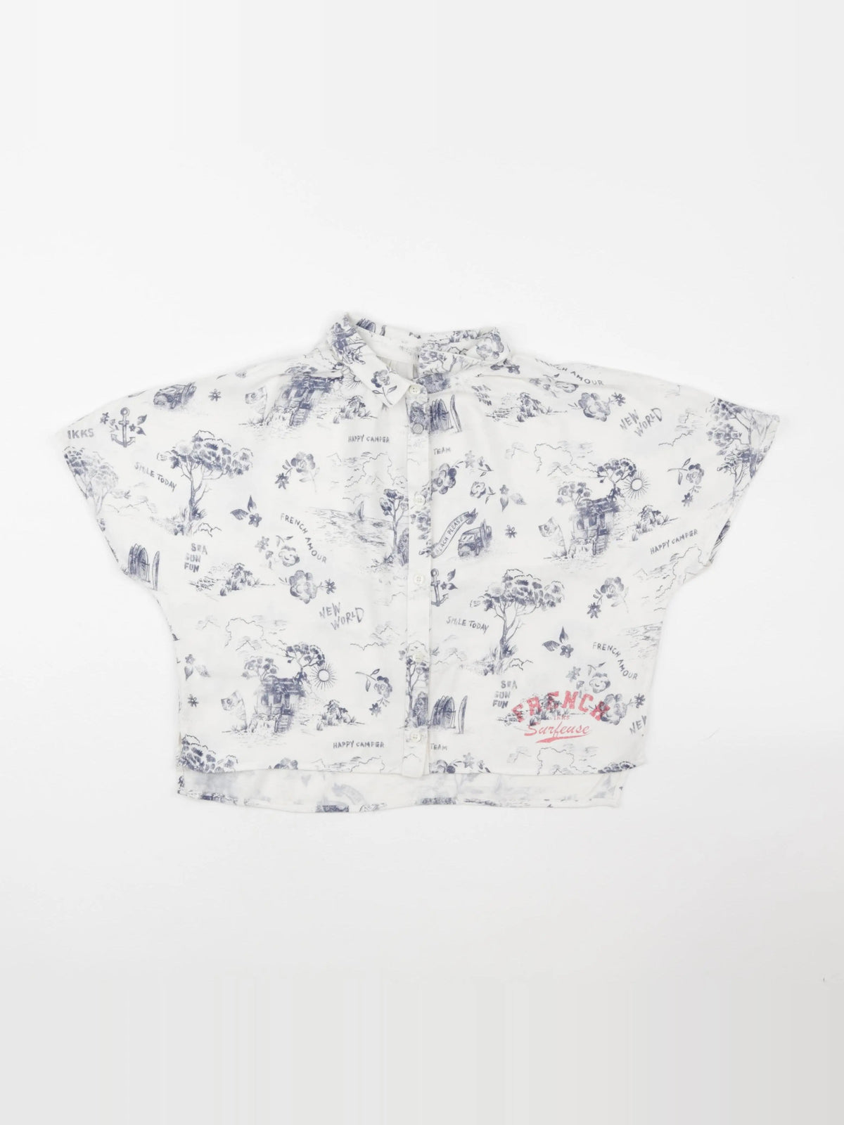 IKKS - chemise blanc, bleu - 8 ans