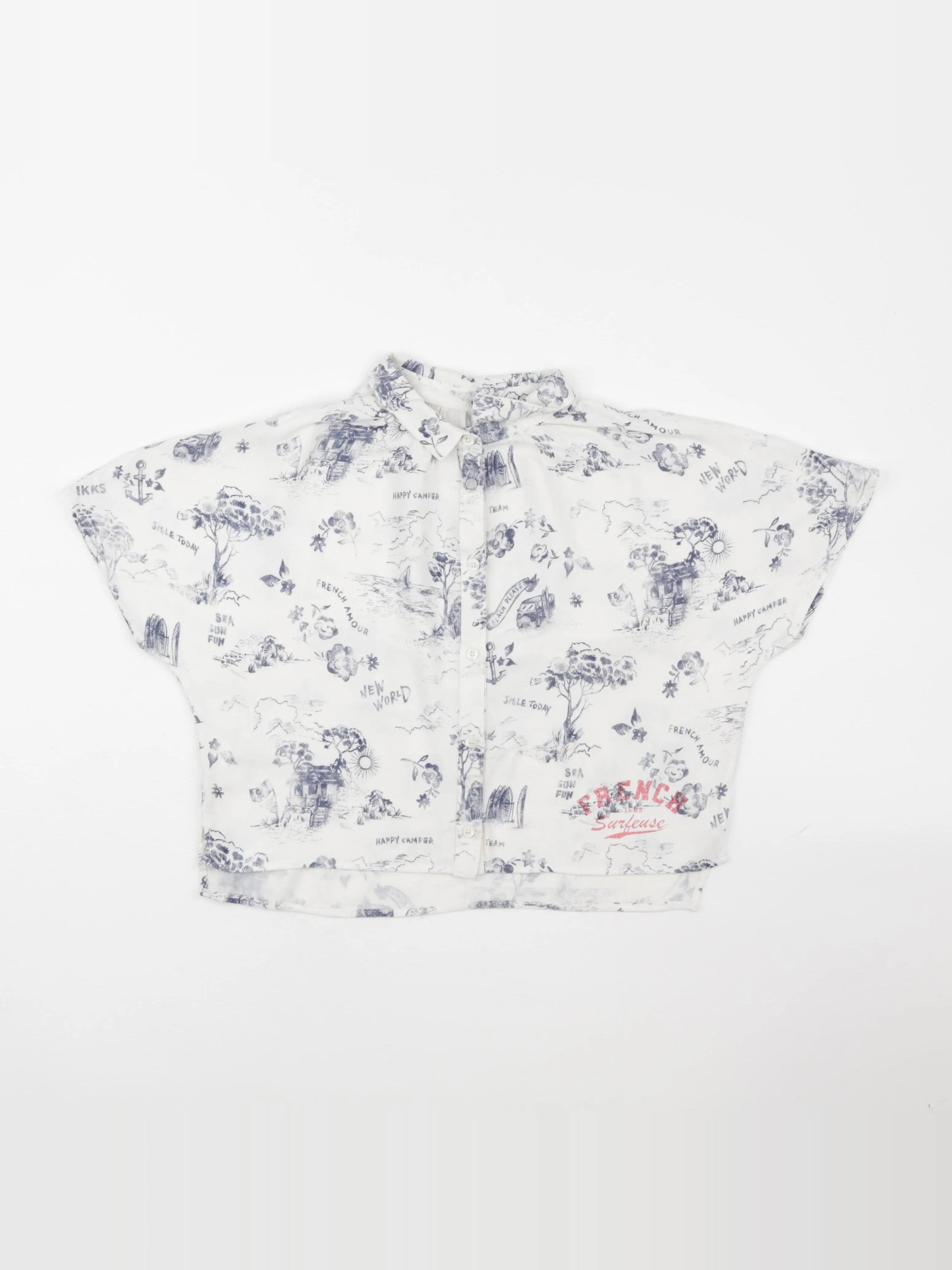 IKKS - chemise blanc, bleu - 8 ans
