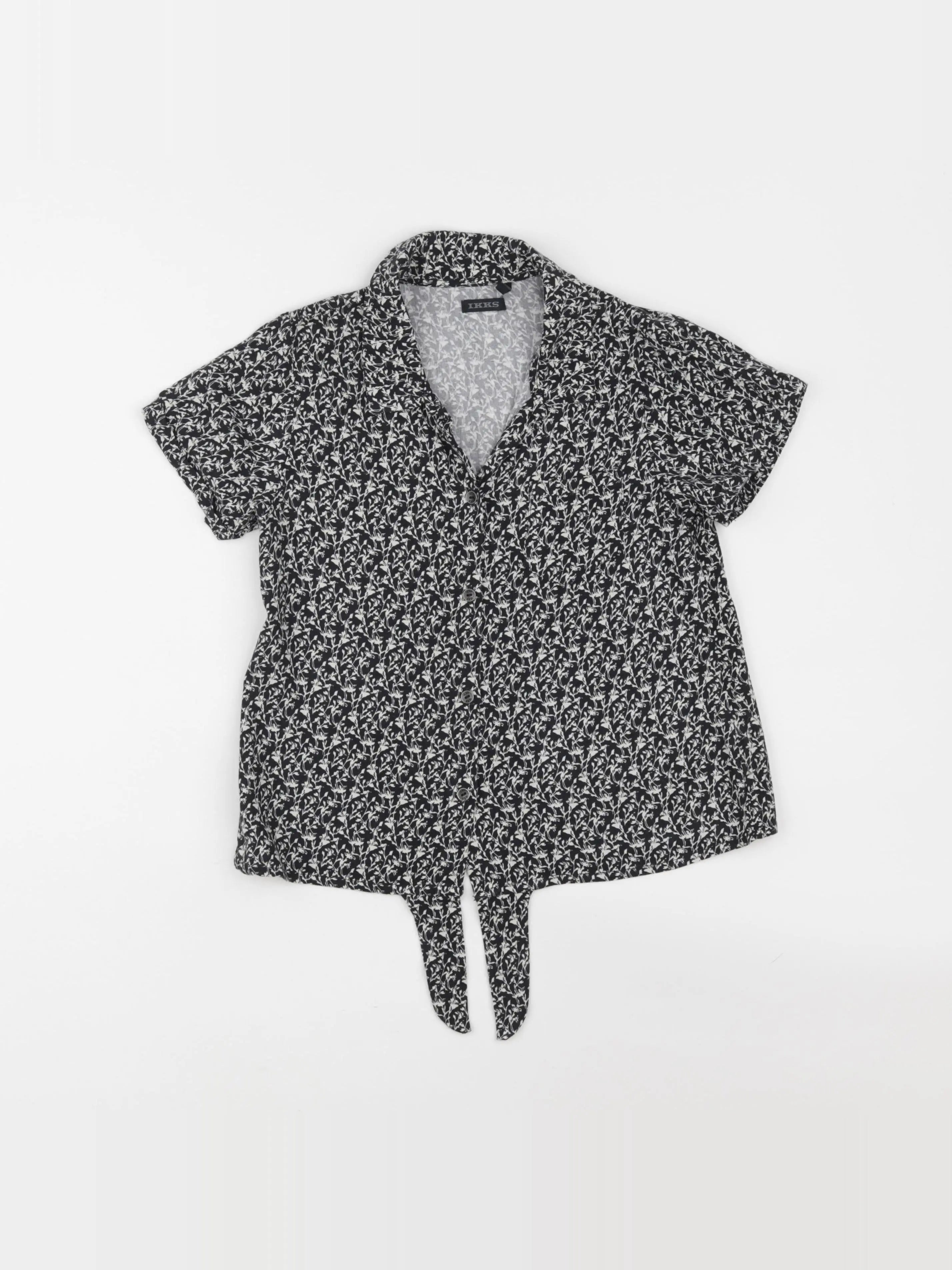 IKKS - chemise noir, beige - 8 ans