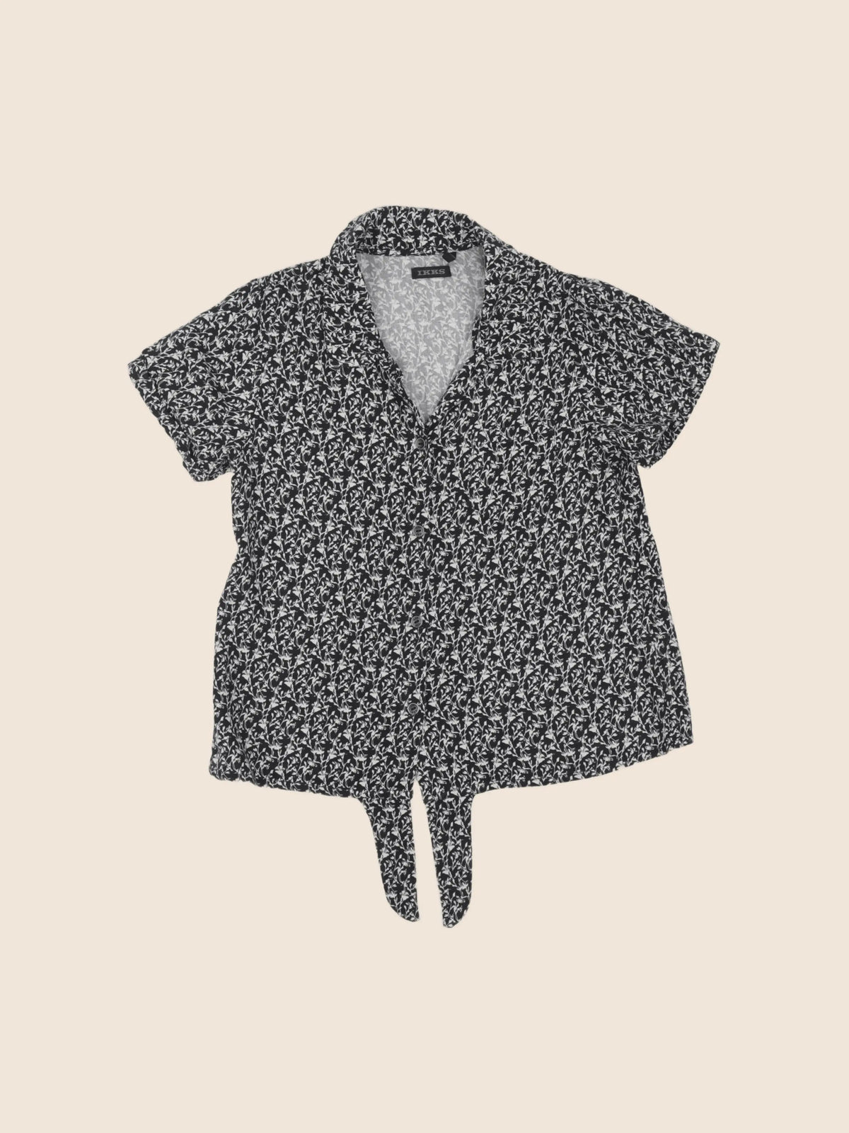 IKKS - chemise noir, beige - 8 ans