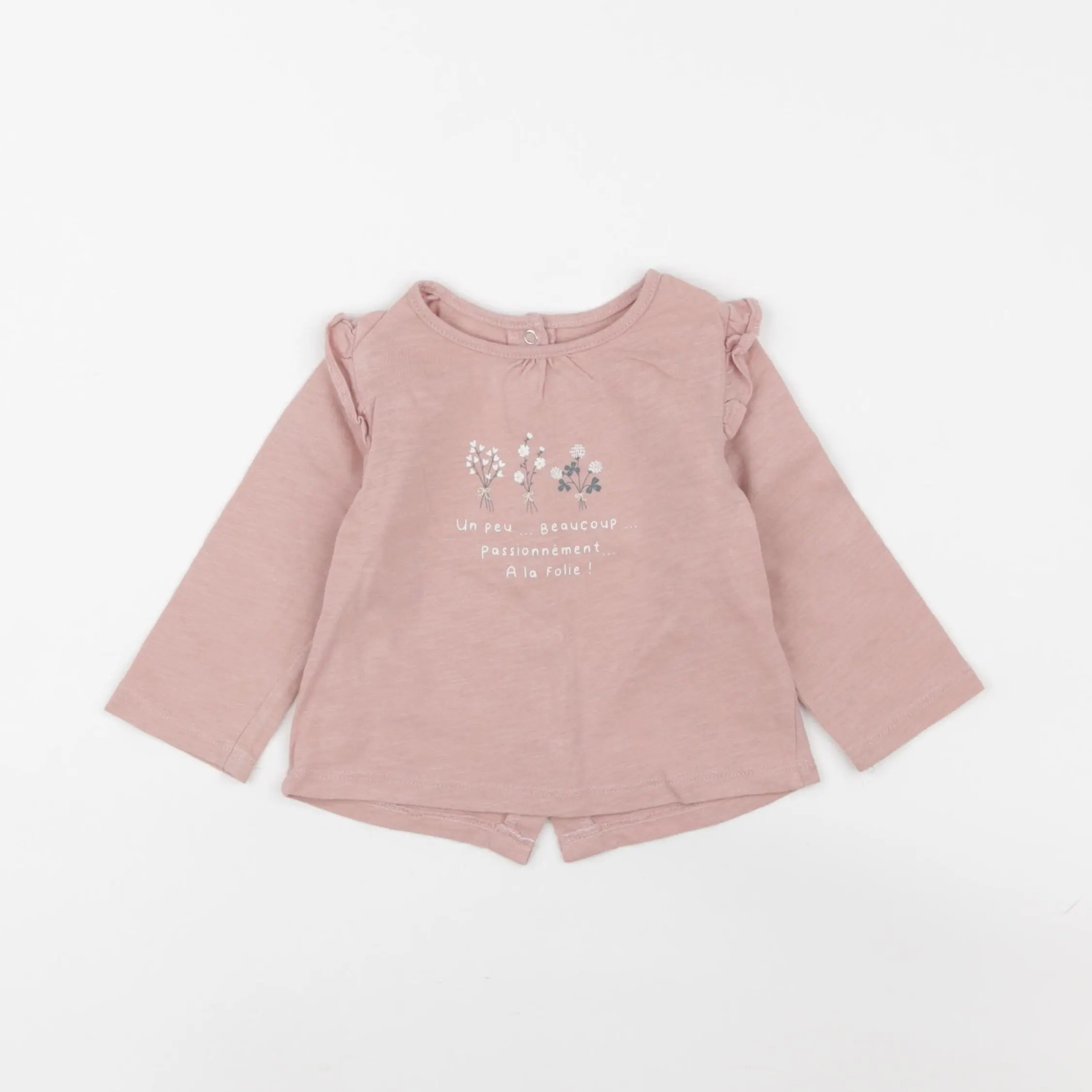 Vertbaudet - tee-shirt rose - 9 mois