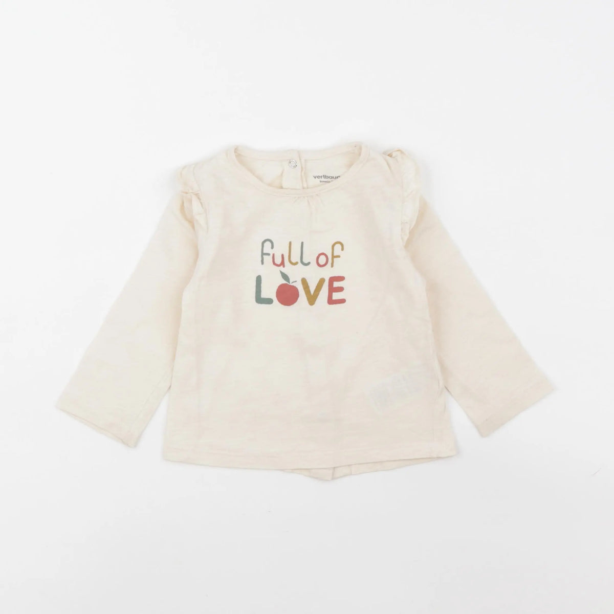 Vertbaudet - tee-shirt beige - 9 mois