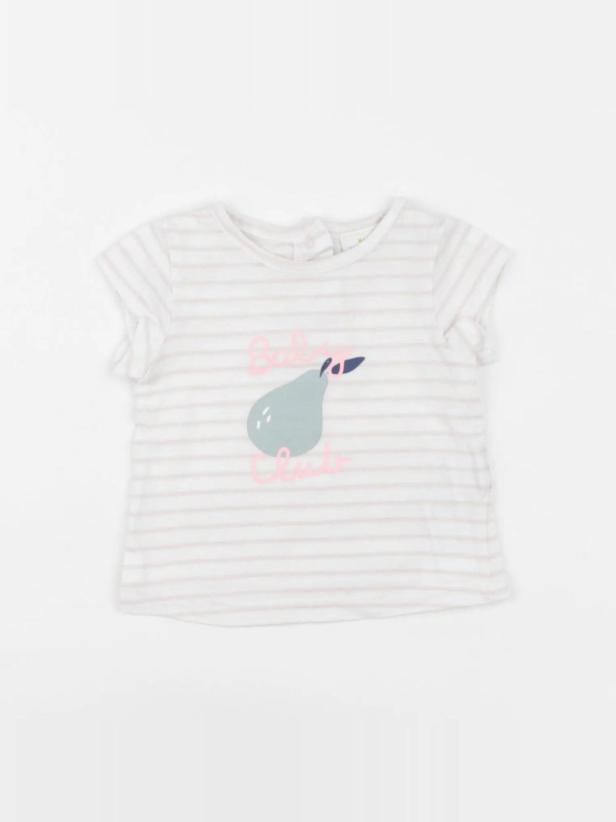 Tape à l'oeil - tee-shirt blanc, rose - 3 mois