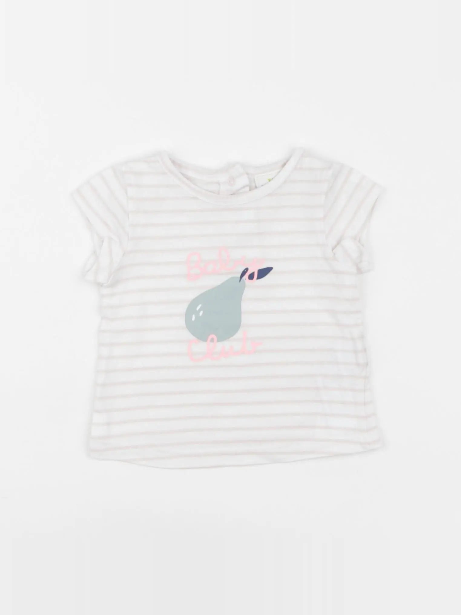 Tape à l'oeil - tee-shirt blanc, rose - 3 mois