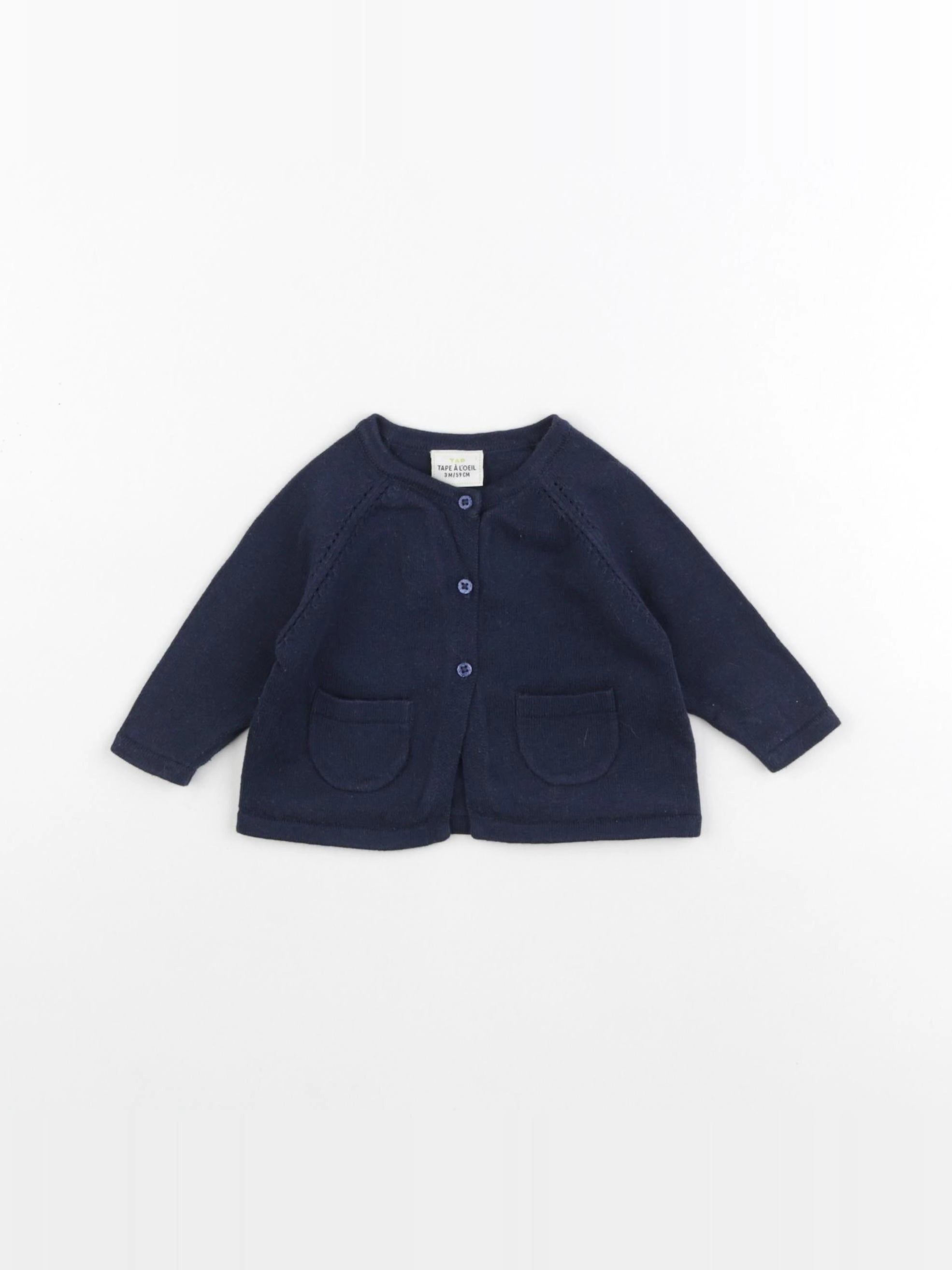 Tape à l'oeil - gilet bleu - 3 mois