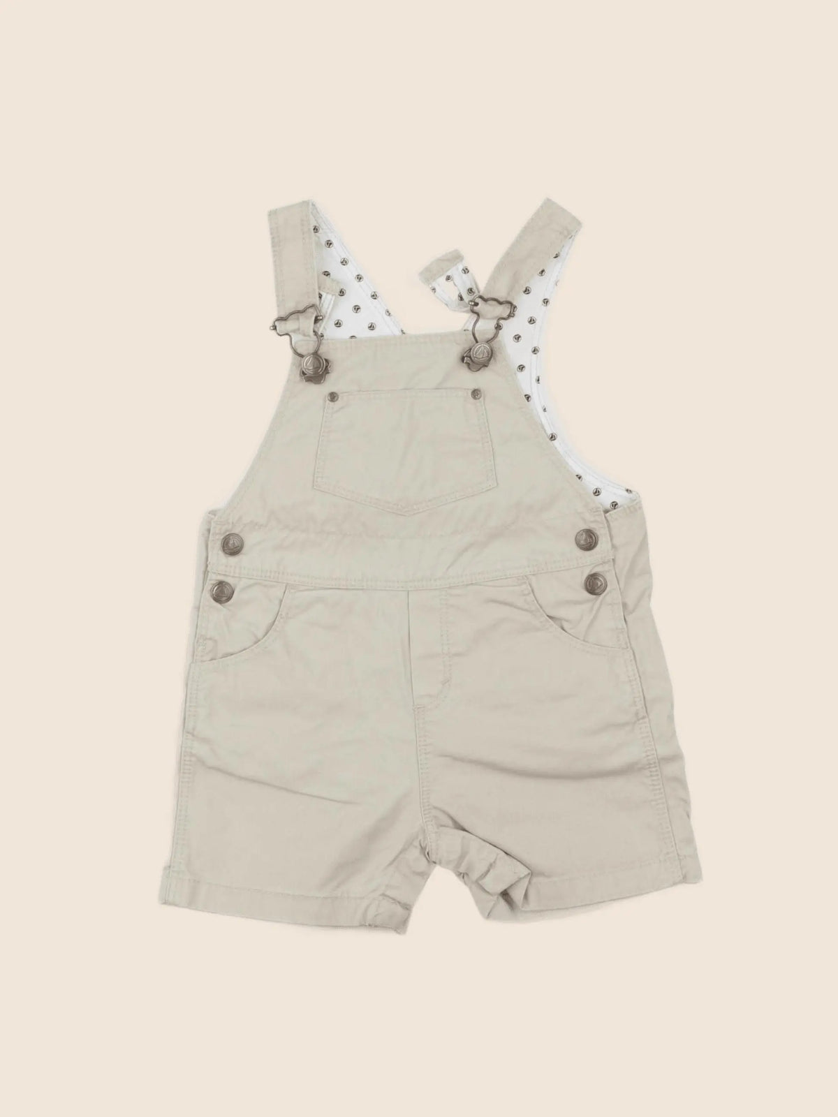 Petit Bateau - salopette beige - 6 mois
