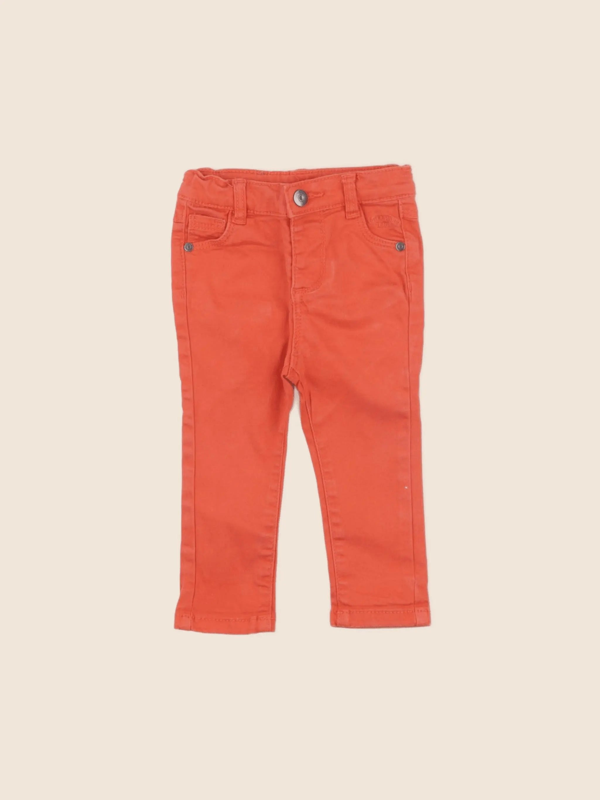 Tape à l'oeil - pantalon orange - 6 mois