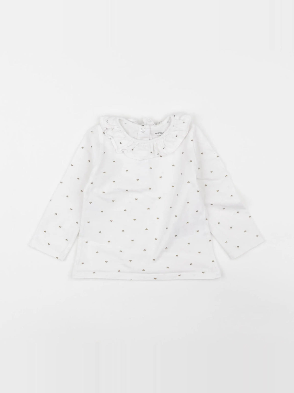 Vertbaudet - tee-shirt blanc, or - 12 mois