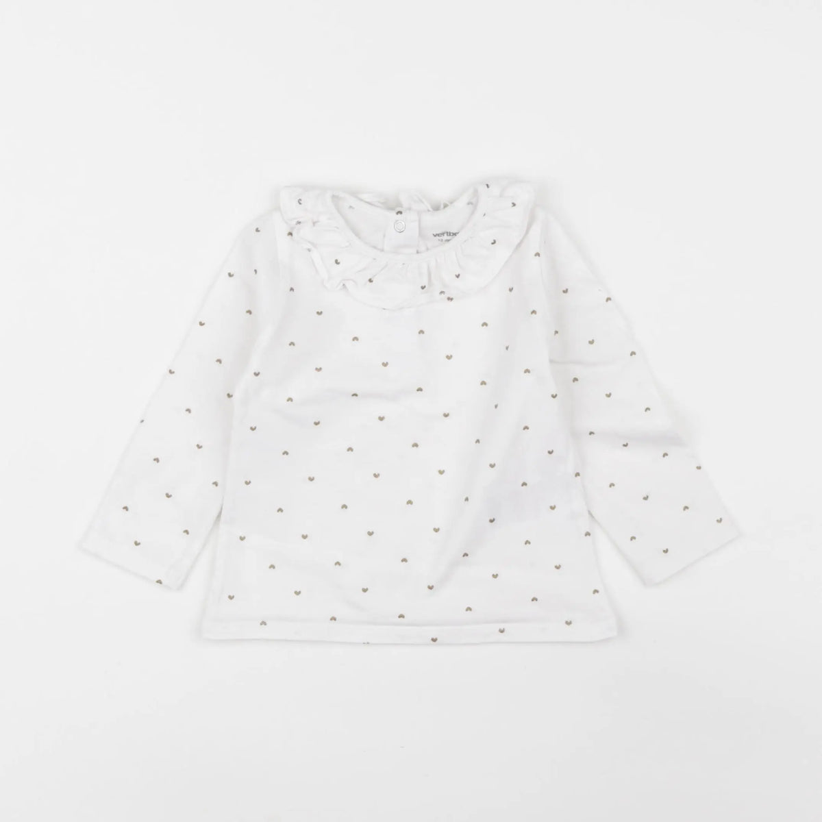 Vertbaudet - tee-shirt blanc, or - 12 mois