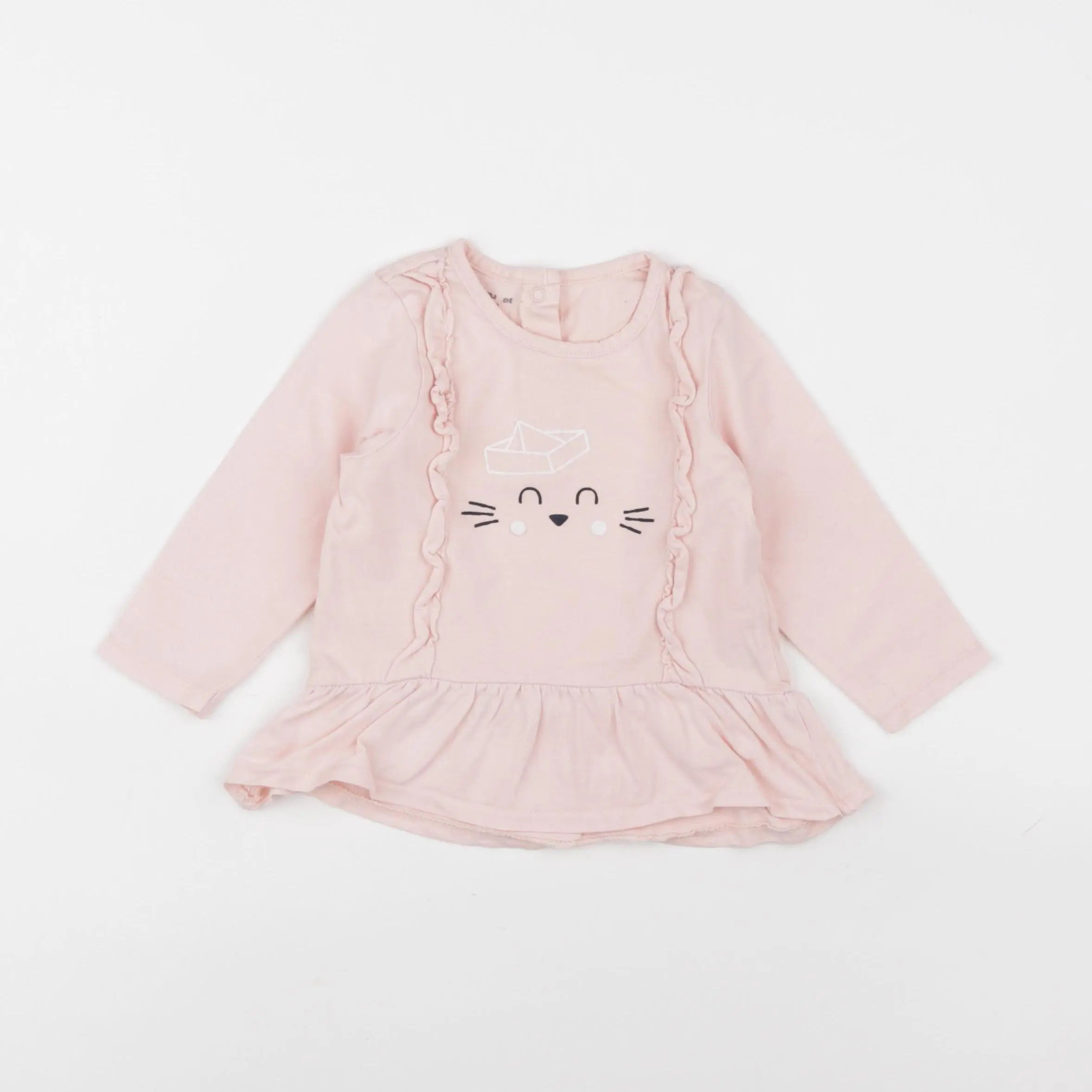 Vertbaudet - tee-shirt rose - 12 mois