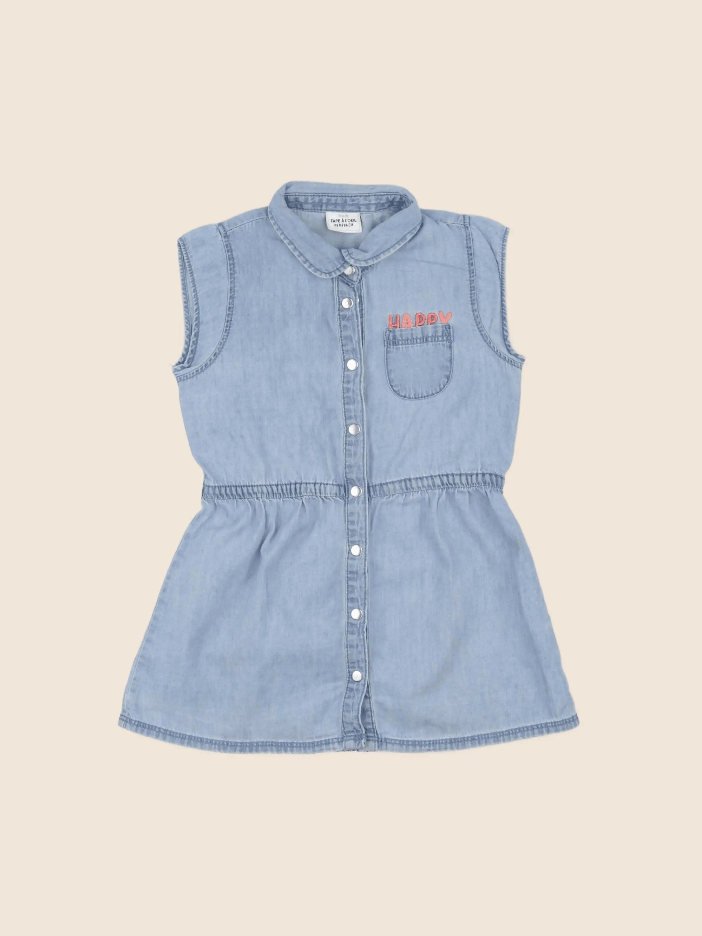 Tape à l'oeil - robe bleu - 24 mois