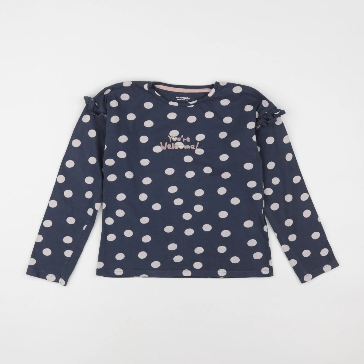 Vertbaudet - tee-shirt bleu - 8 ans