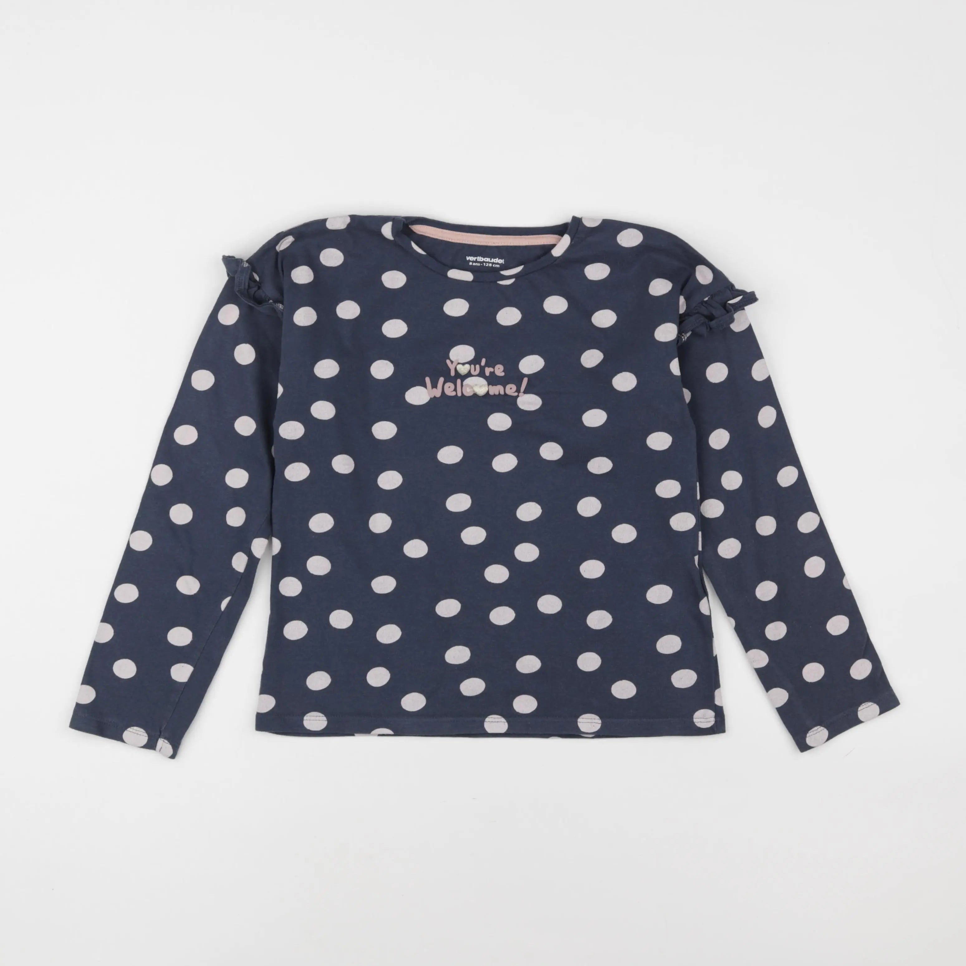 Vertbaudet - tee-shirt bleu - 8 ans