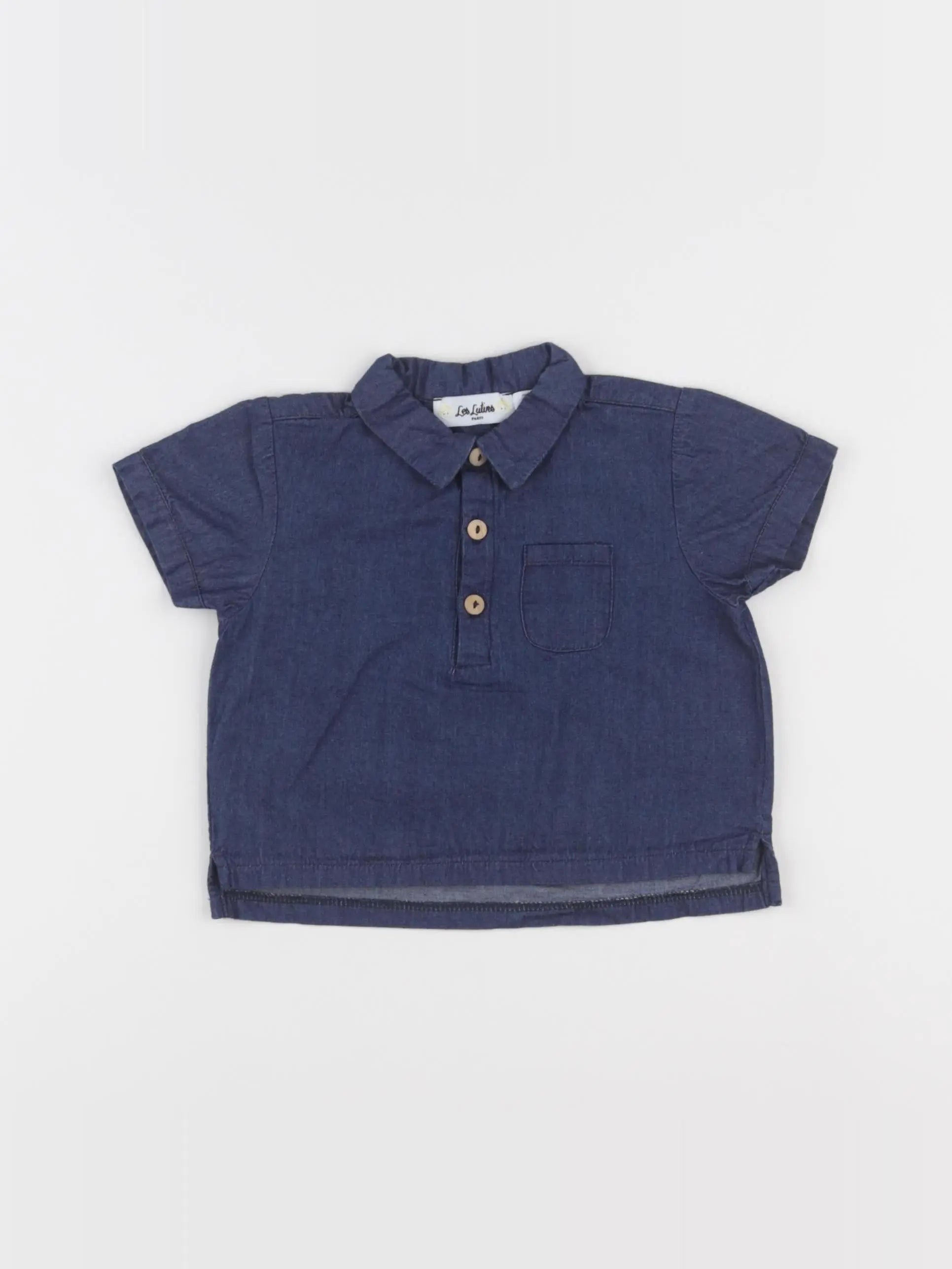 Les Lutins Paris - chemise bleu - 6 mois